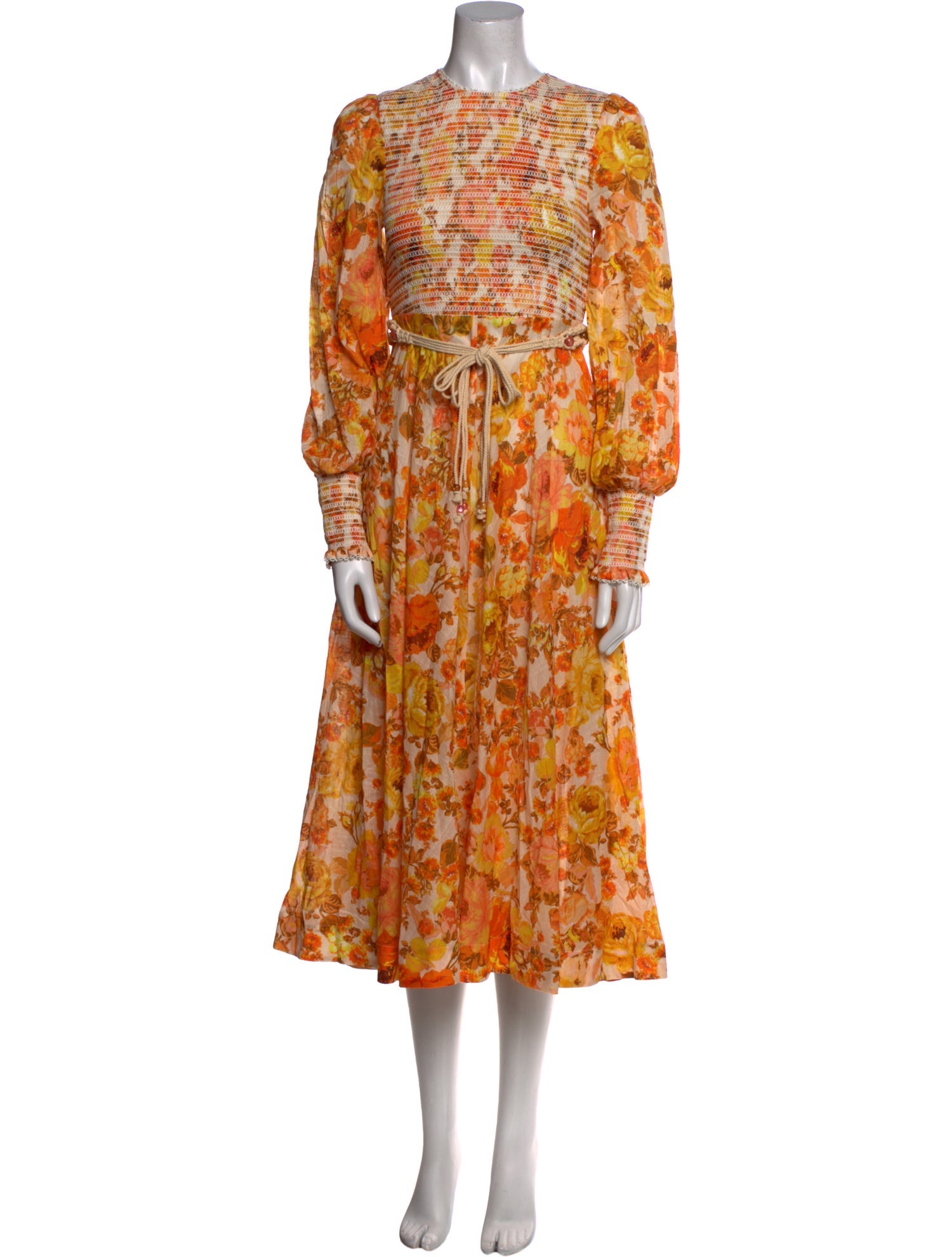 Zimmermann Floral Print Midi Length Dress