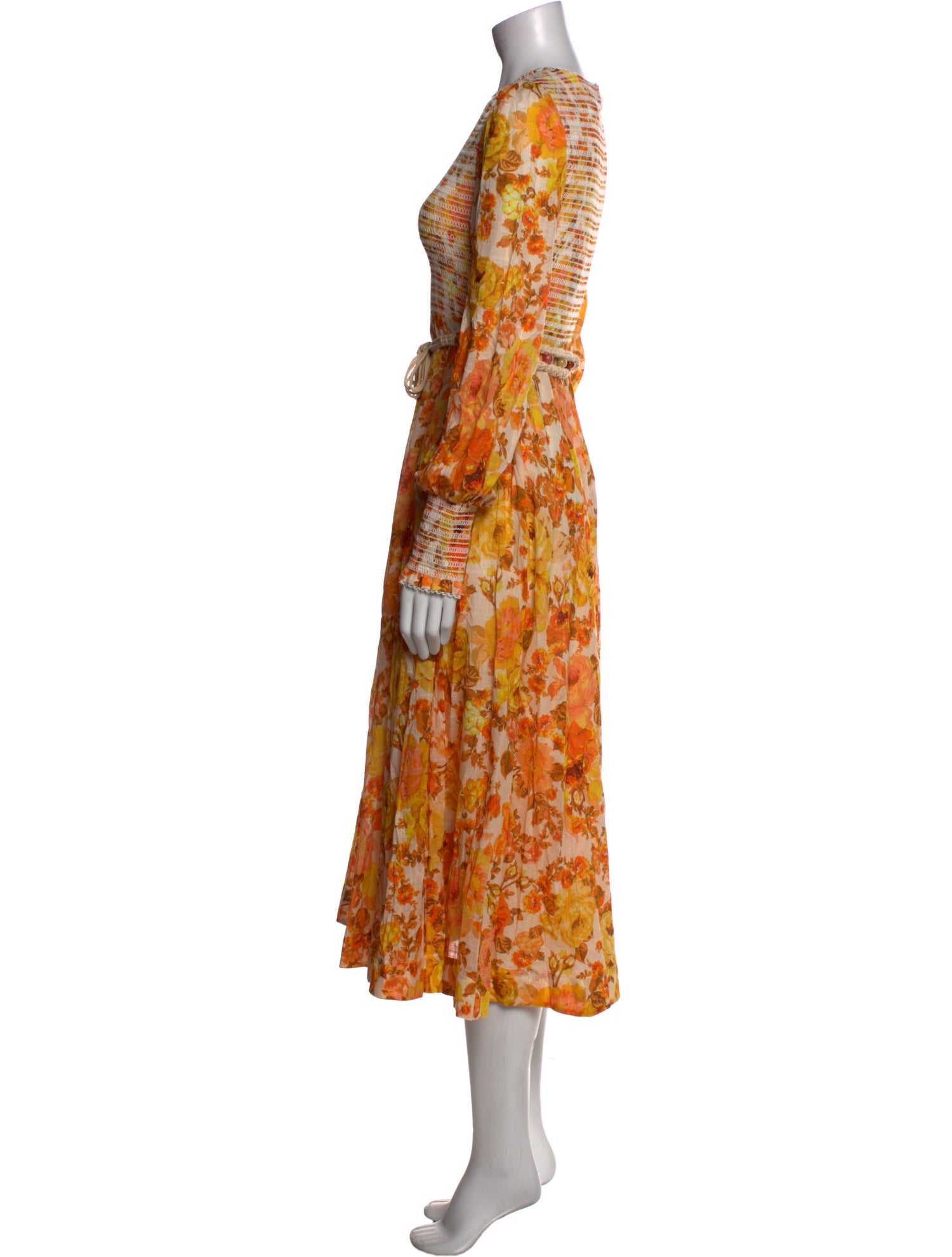 Zimmermann Floral Print Midi Length Dress