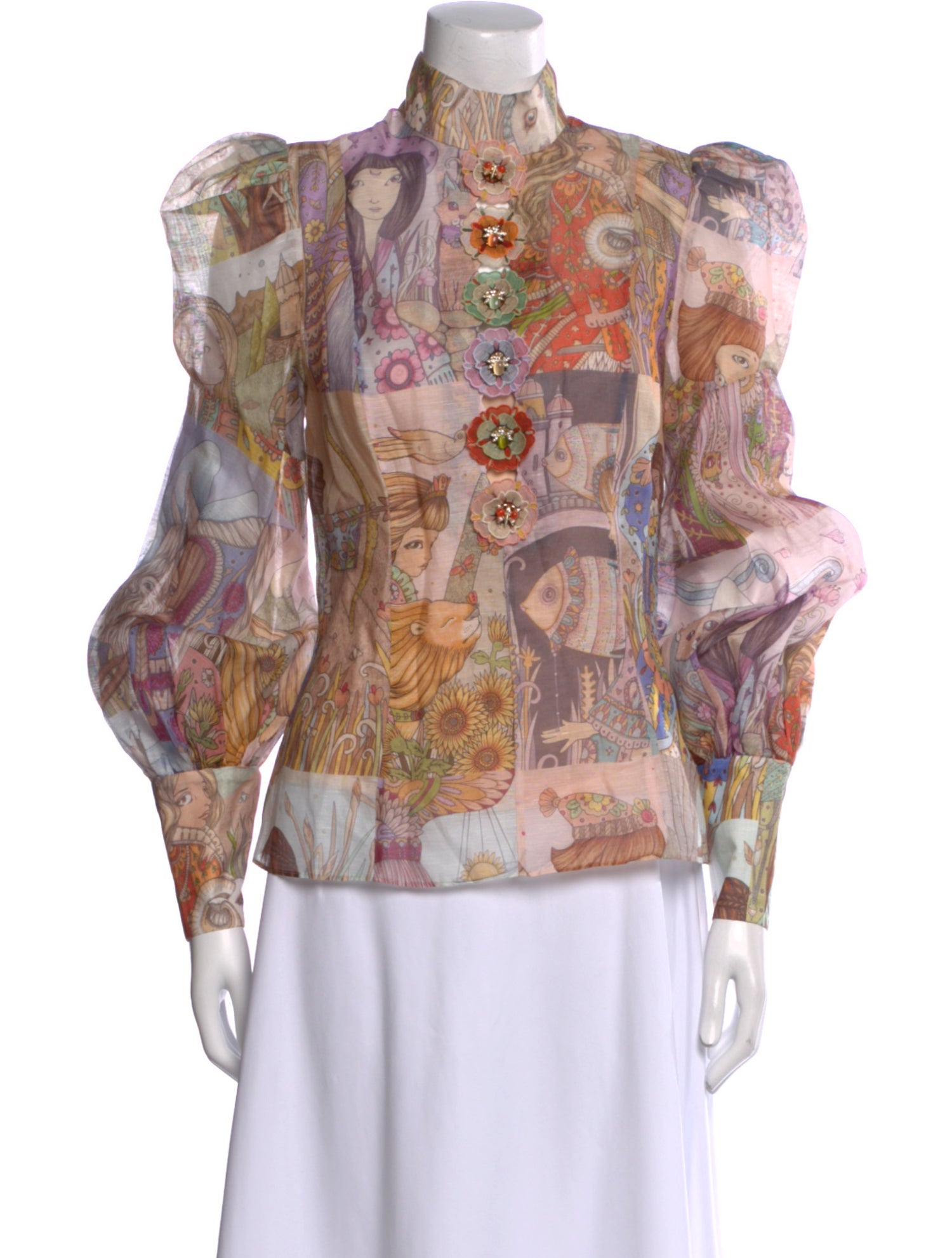 Zimmermann Silk Printed Blouse