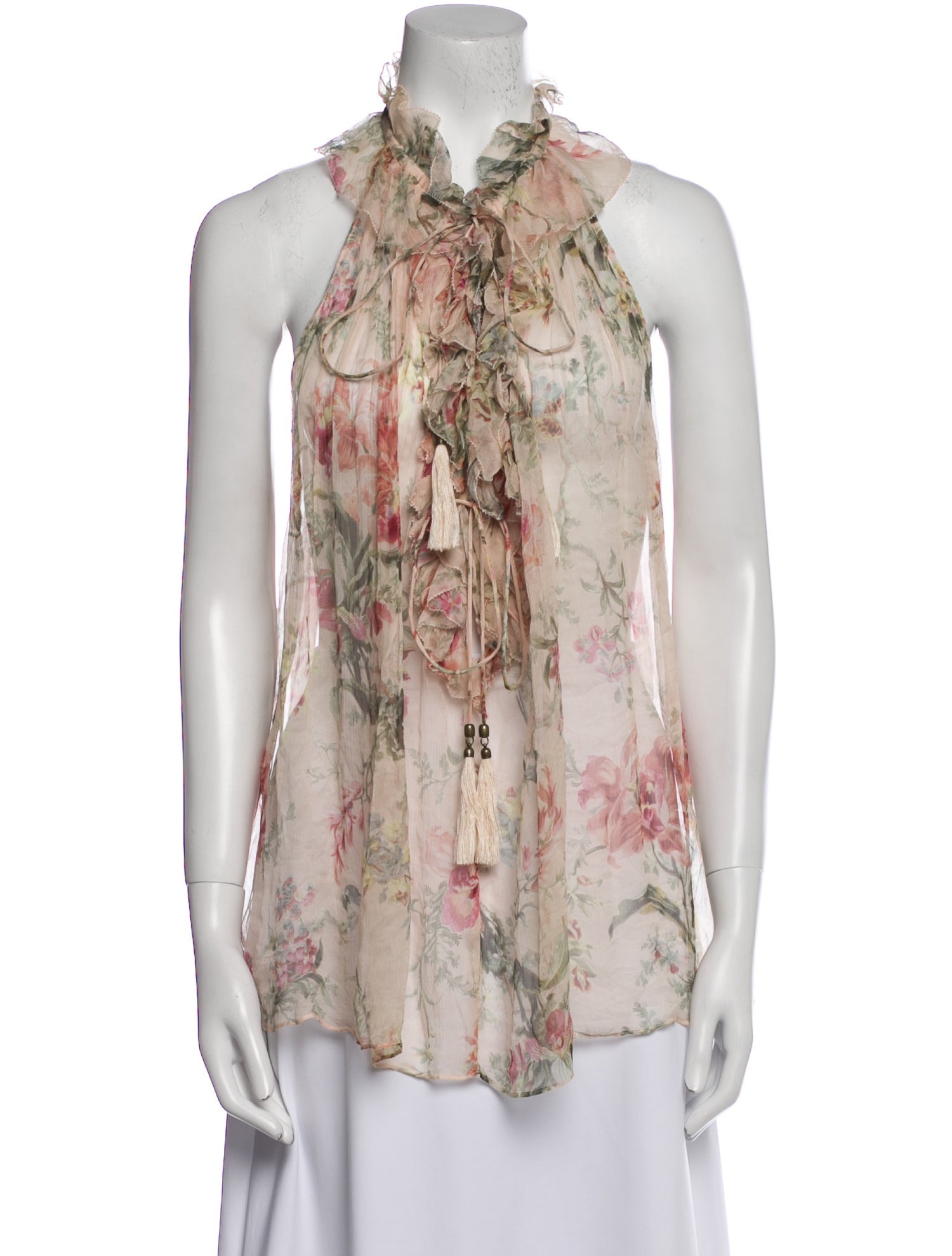 Zimmermann Silk Floral Print Blouse