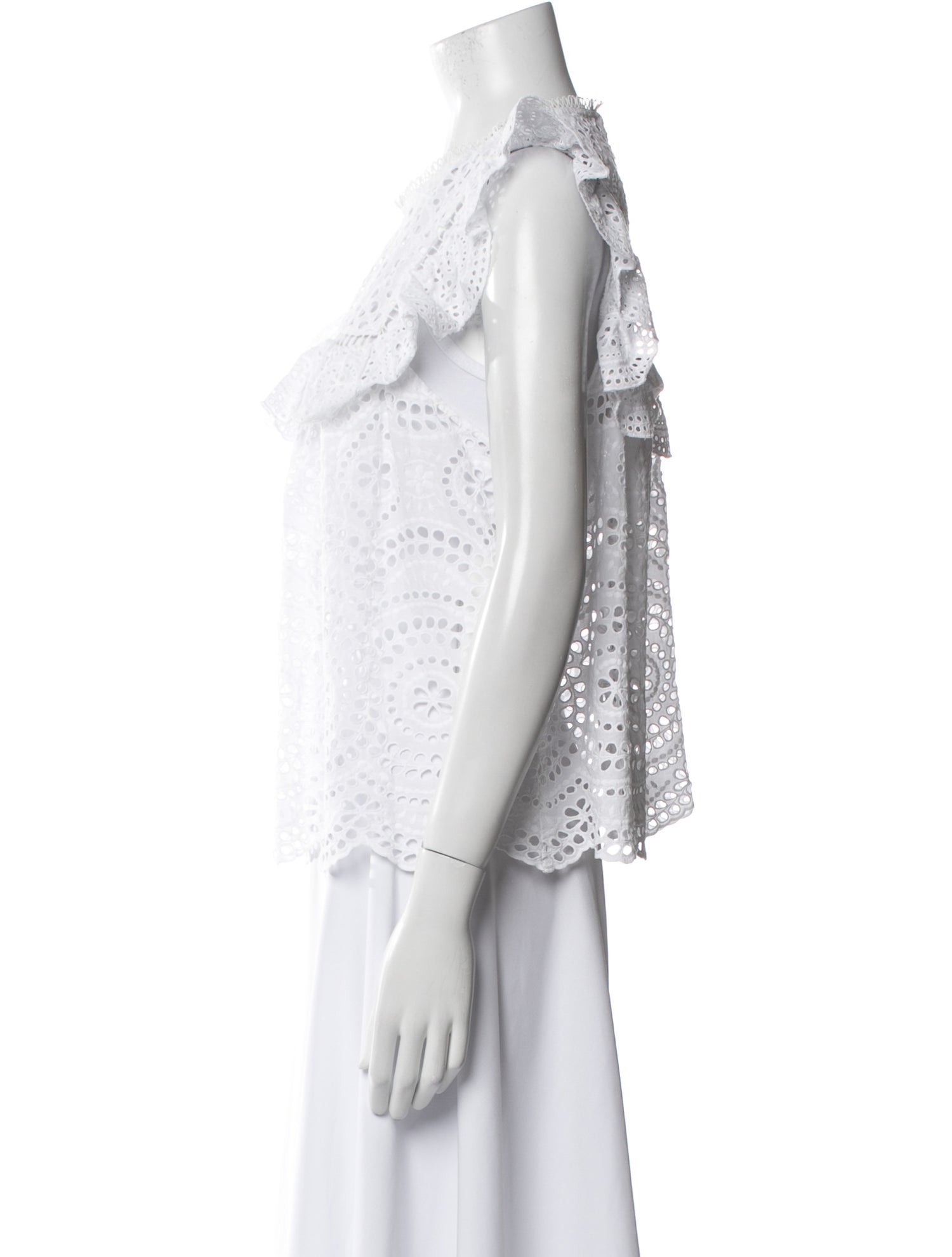 Zimmermann Lace Pattern Crew Neck Blouse