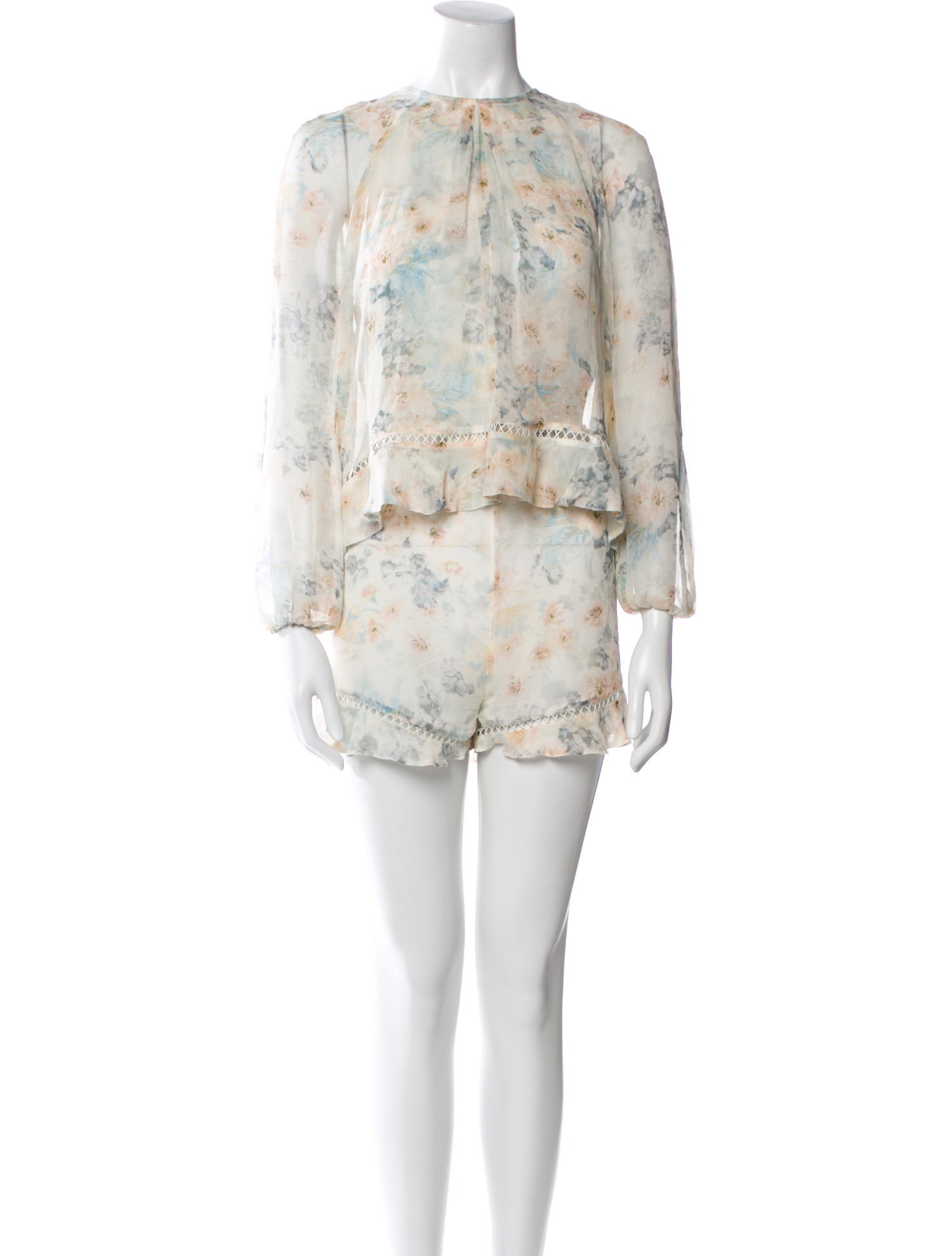 Zimmermann Silk Floral Print Romper