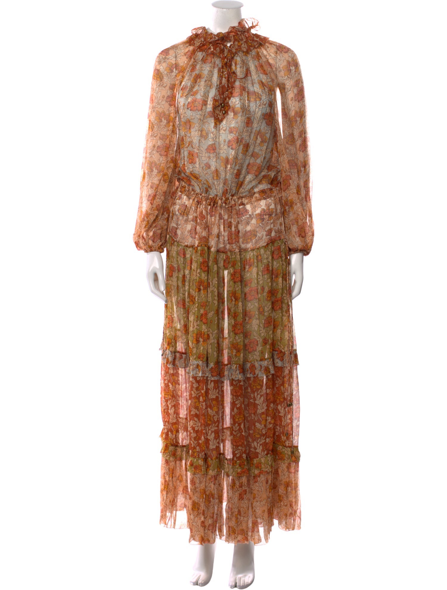 Zimmermann Floral Print Long Dress