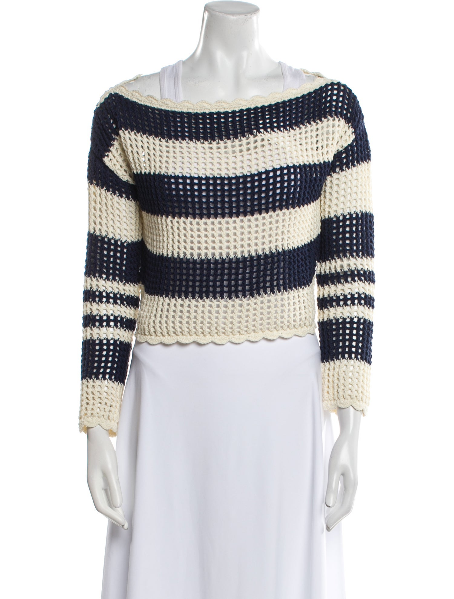 Zimmermann Striped Bateau Neckline Sweater
