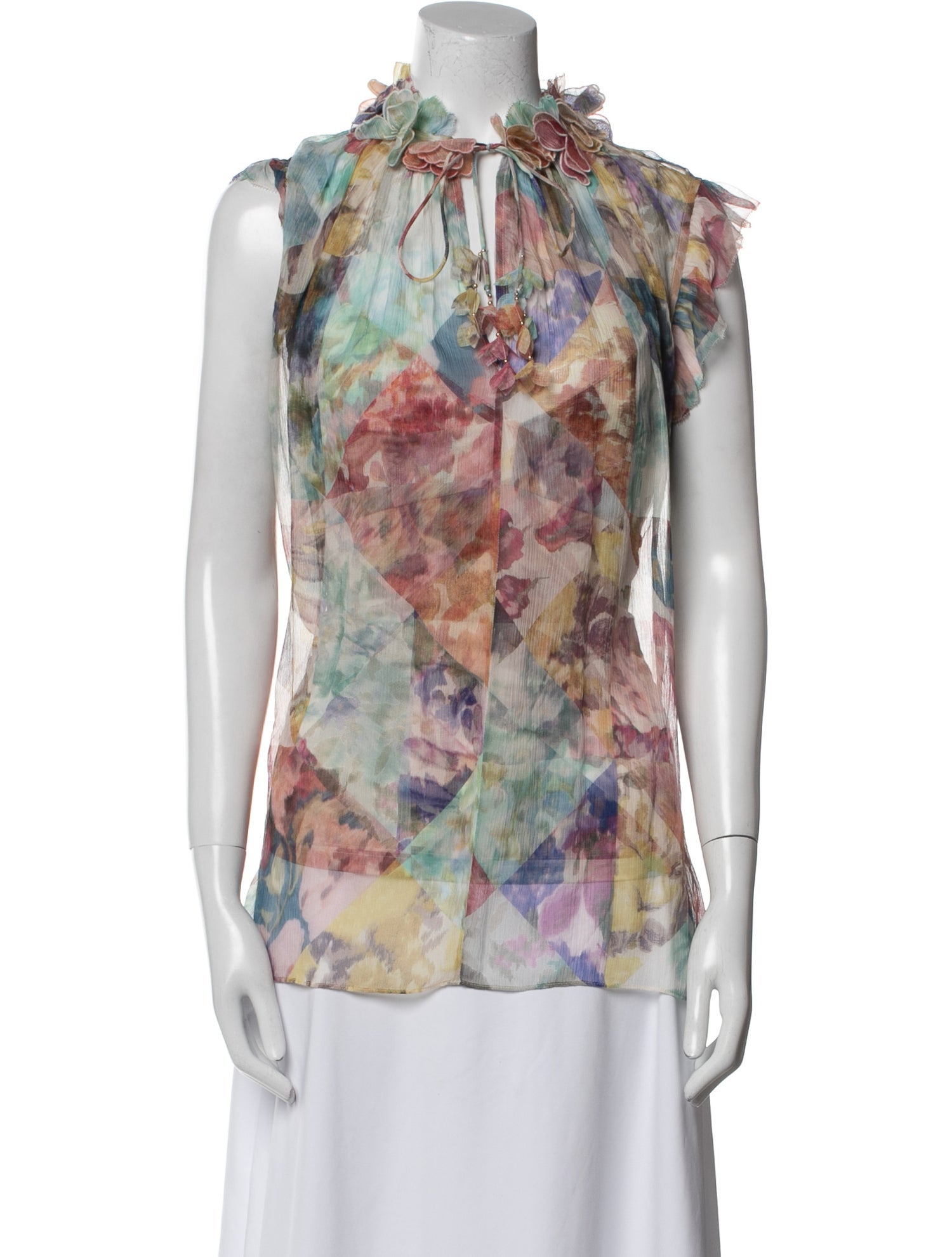 Zimmermann Silk Floral Print Blouse w/ Tags