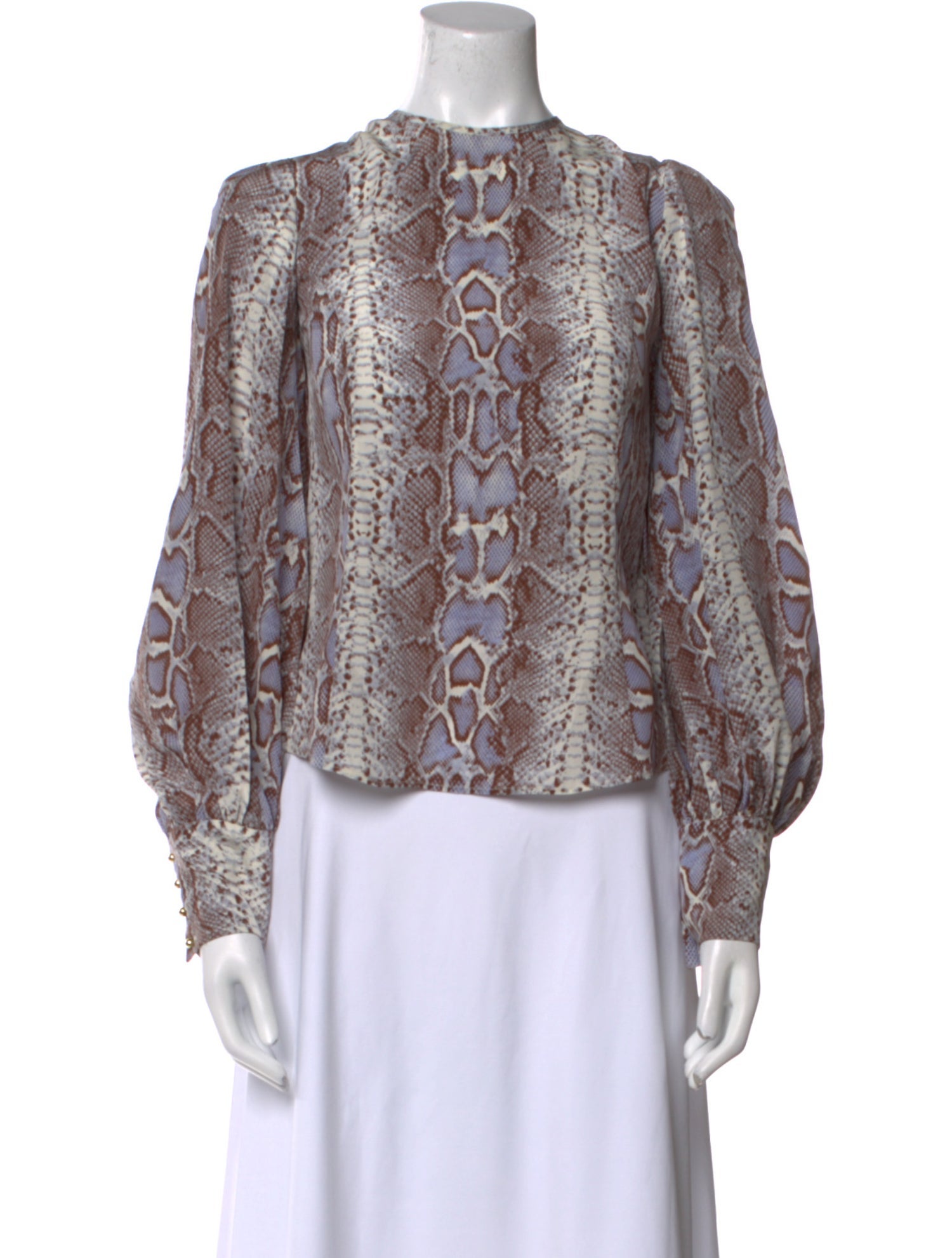 Zimmermann Silk Animal Print Blouse