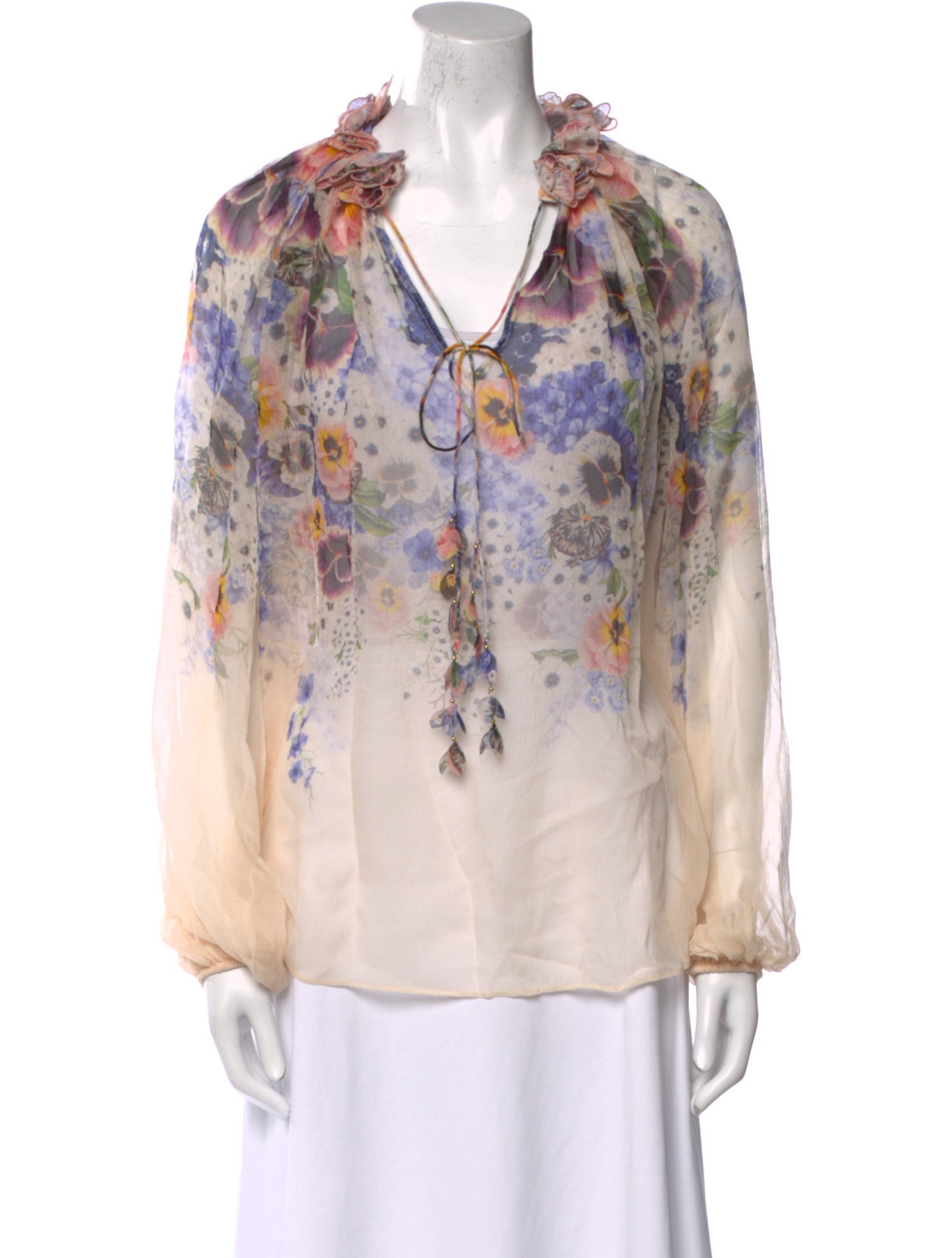 Zimmermann Silk Printed Blouse
