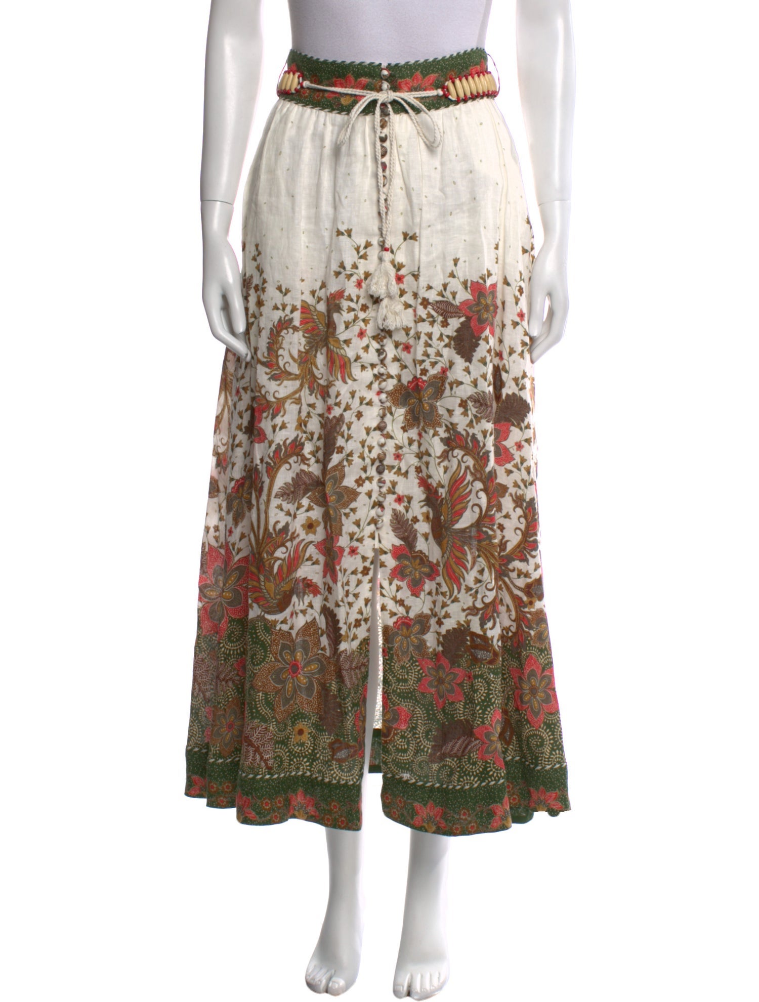 Zimmermann Linen Midi Length Skirt