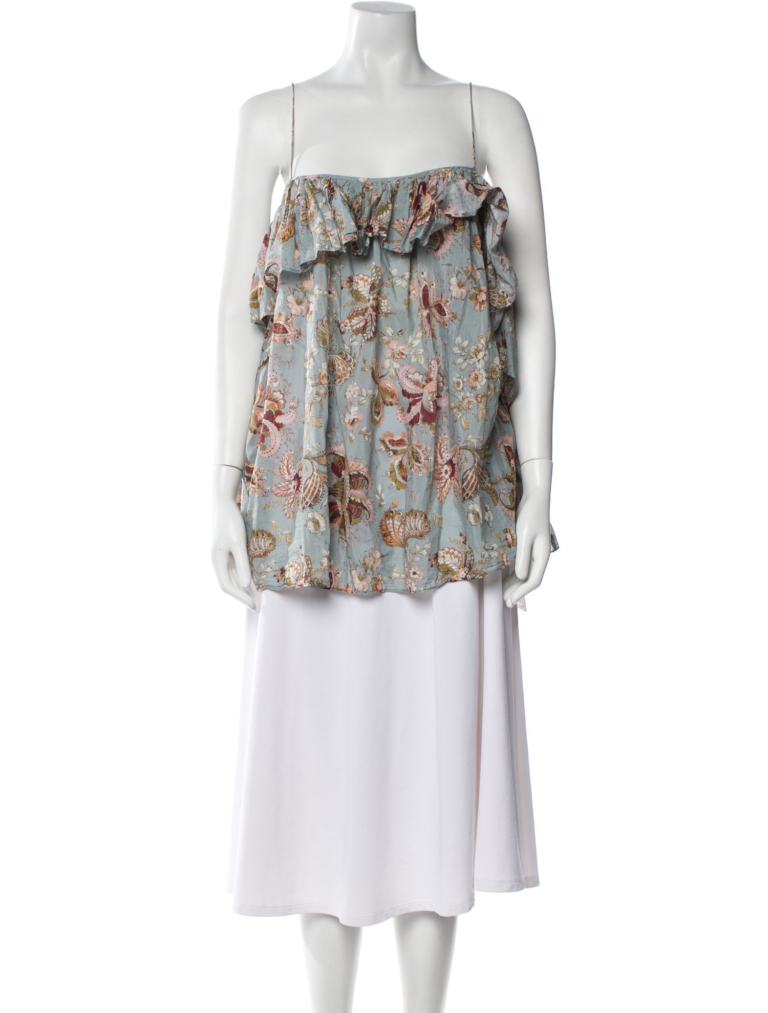 Zimmermann Floral Print Square Neckline Tunic