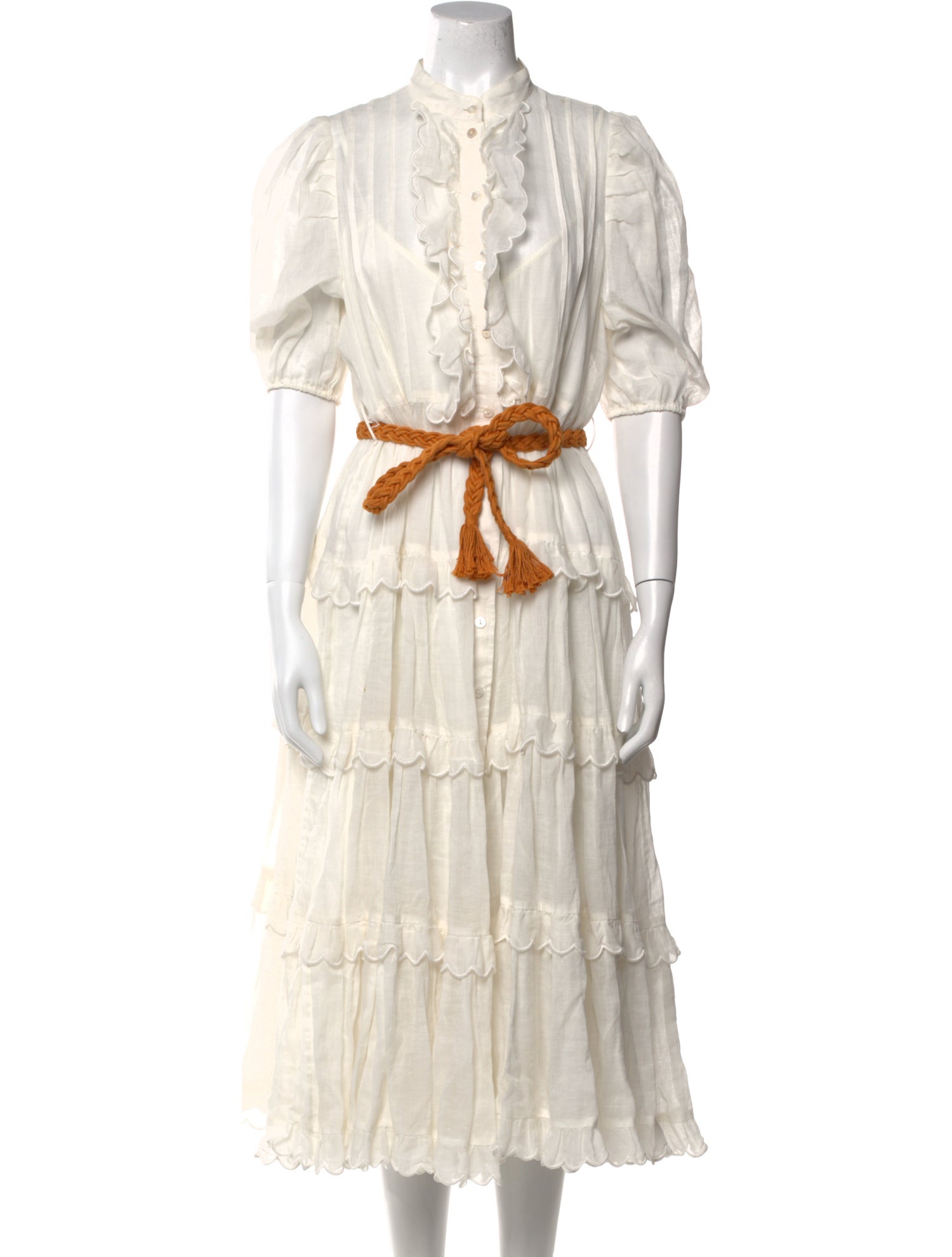 Zimmermann Mock Neck Midi Length Dress