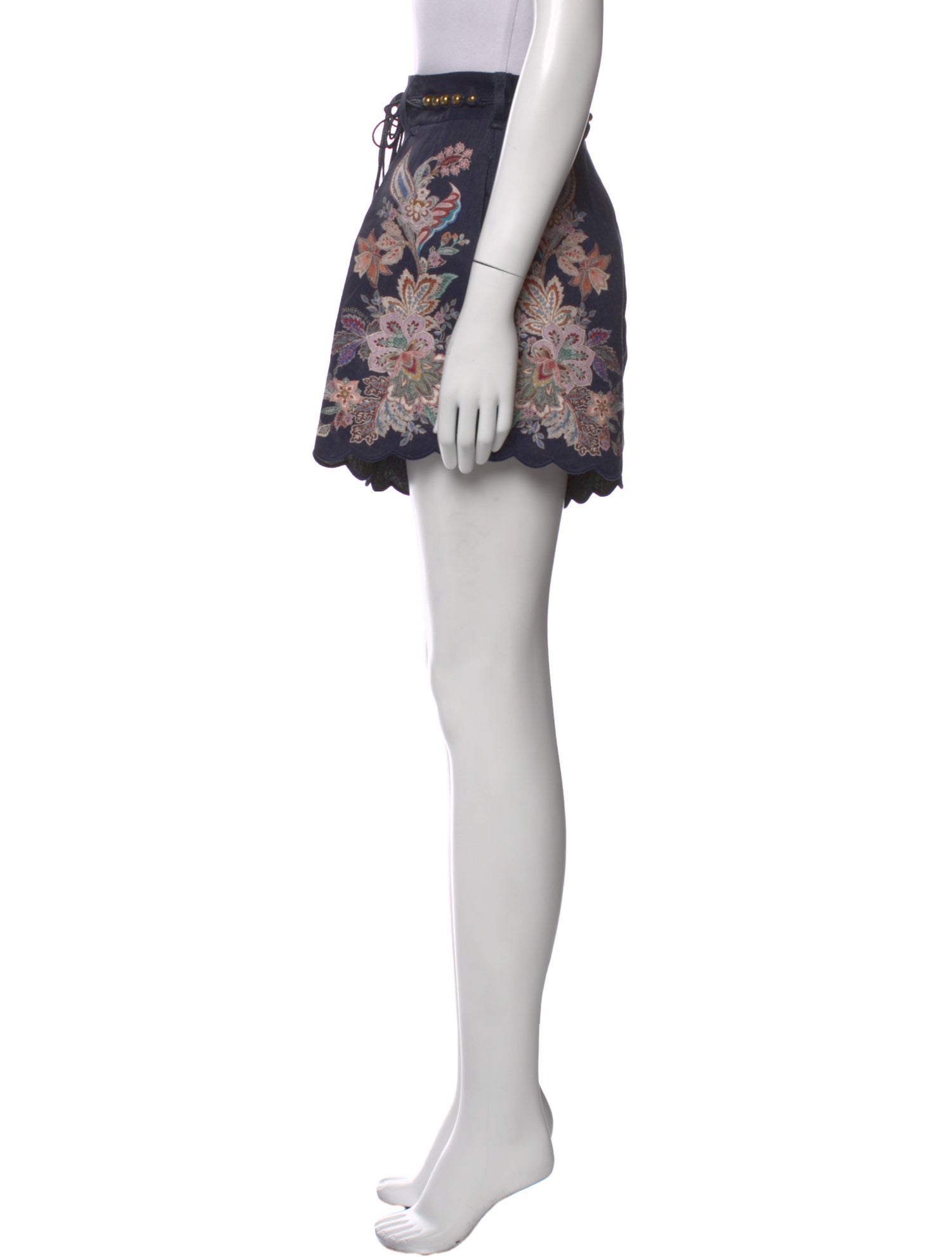 Zimmermann Linen Mini Shorts