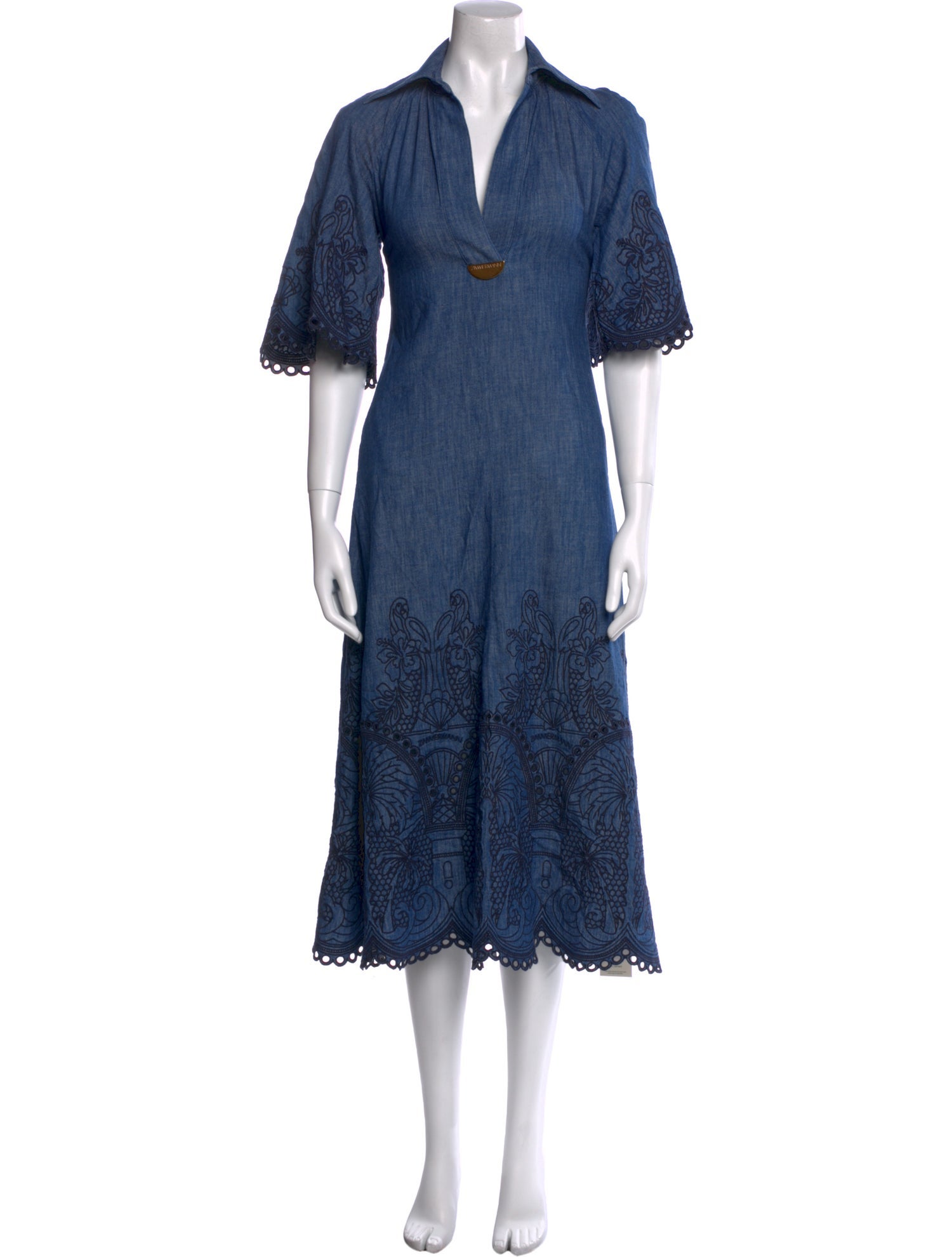 Zimmermann V-Neck Midi Length Dress