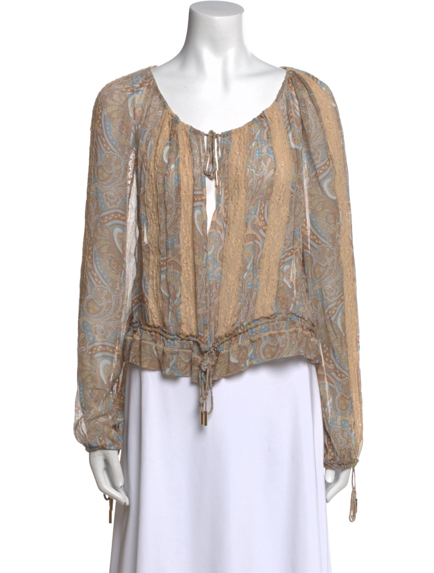 Zimmermann Paisley Print Scoop Neck Blouse