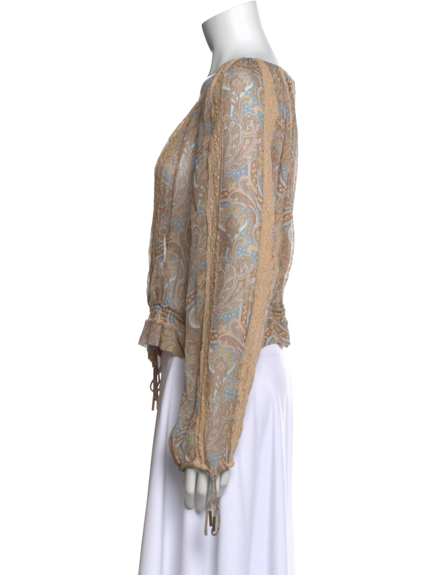 Zimmermann Paisley Print Scoop Neck Blouse