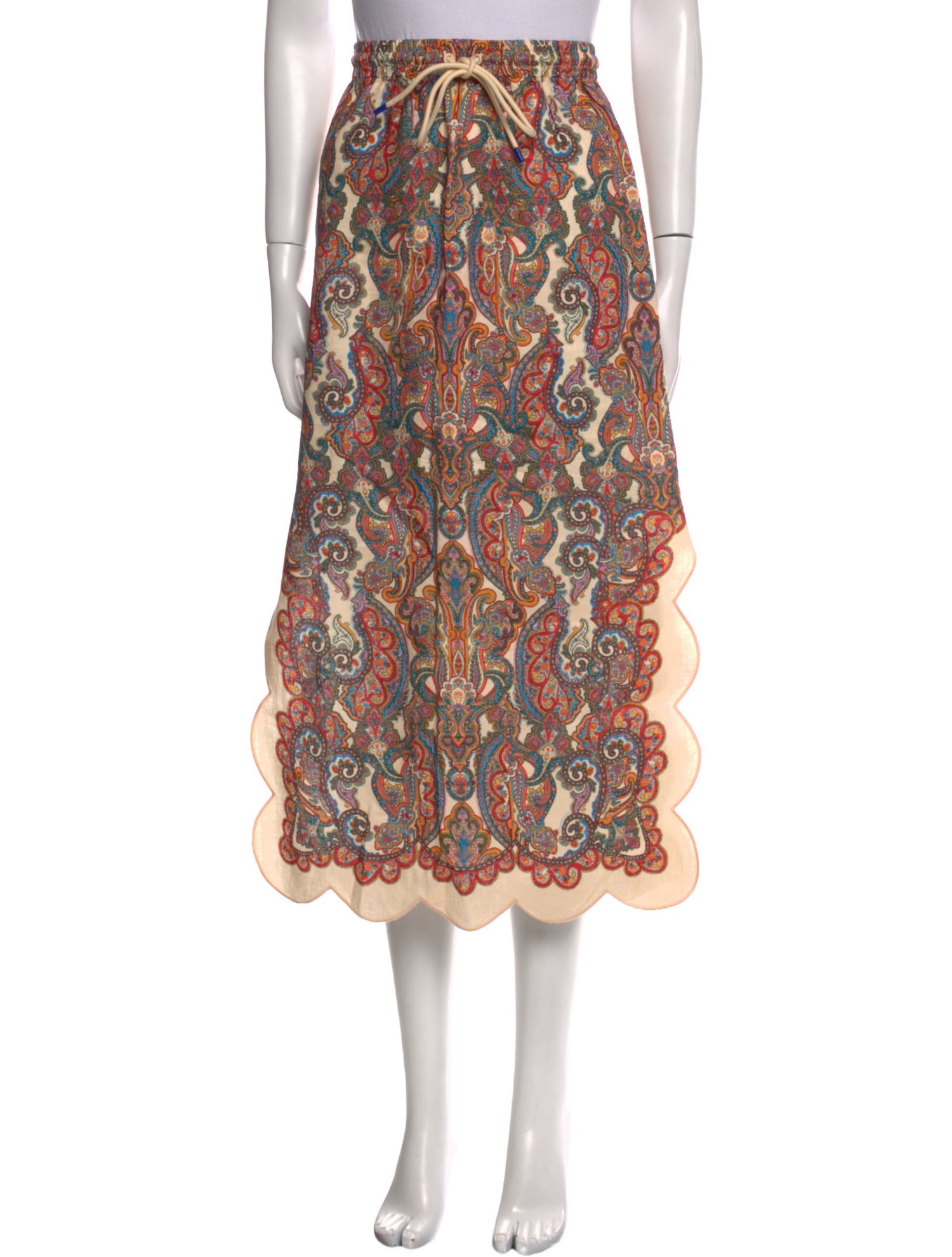 Zimmermann Linen Midi Length Skirt