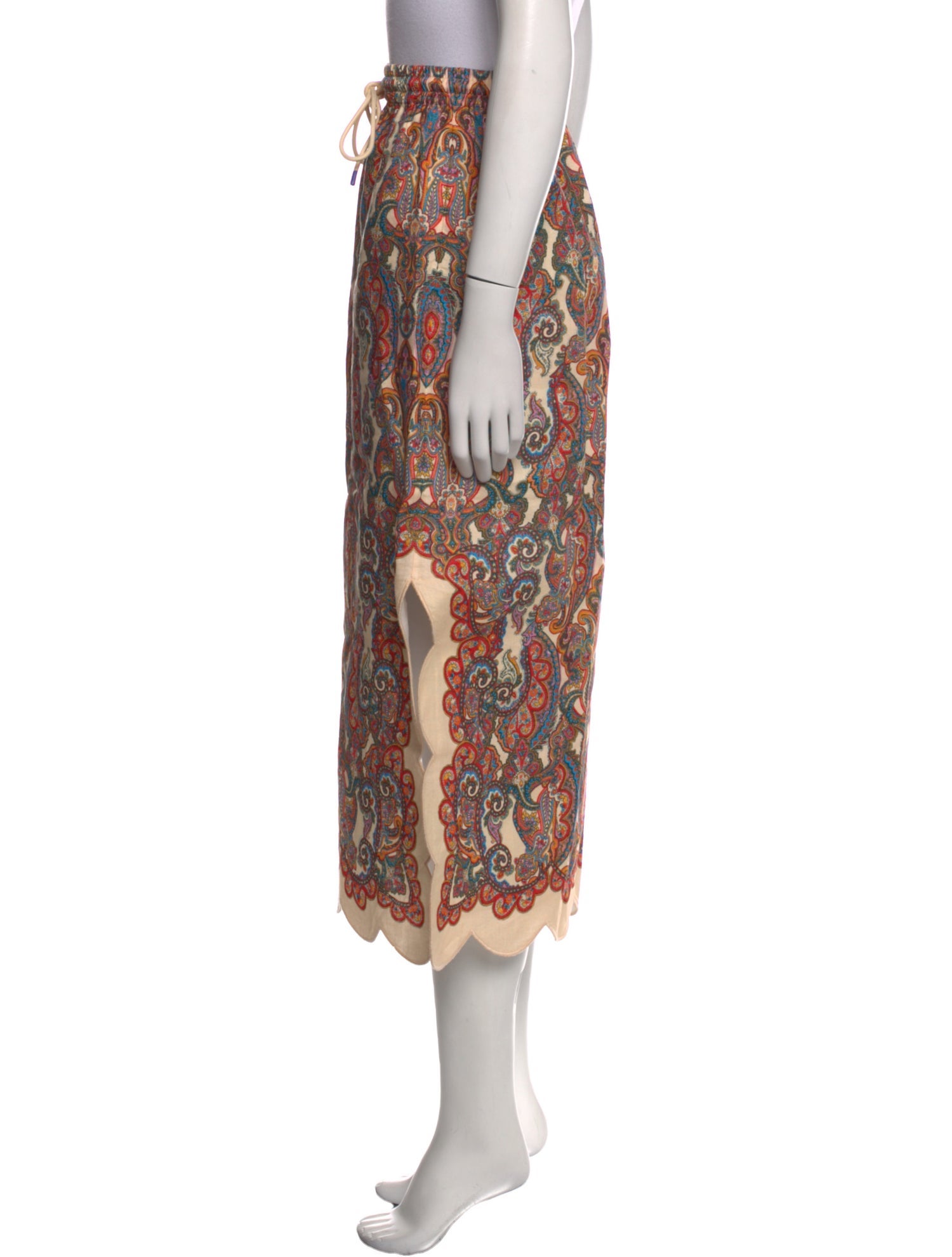 Zimmermann Linen Midi Length Skirt