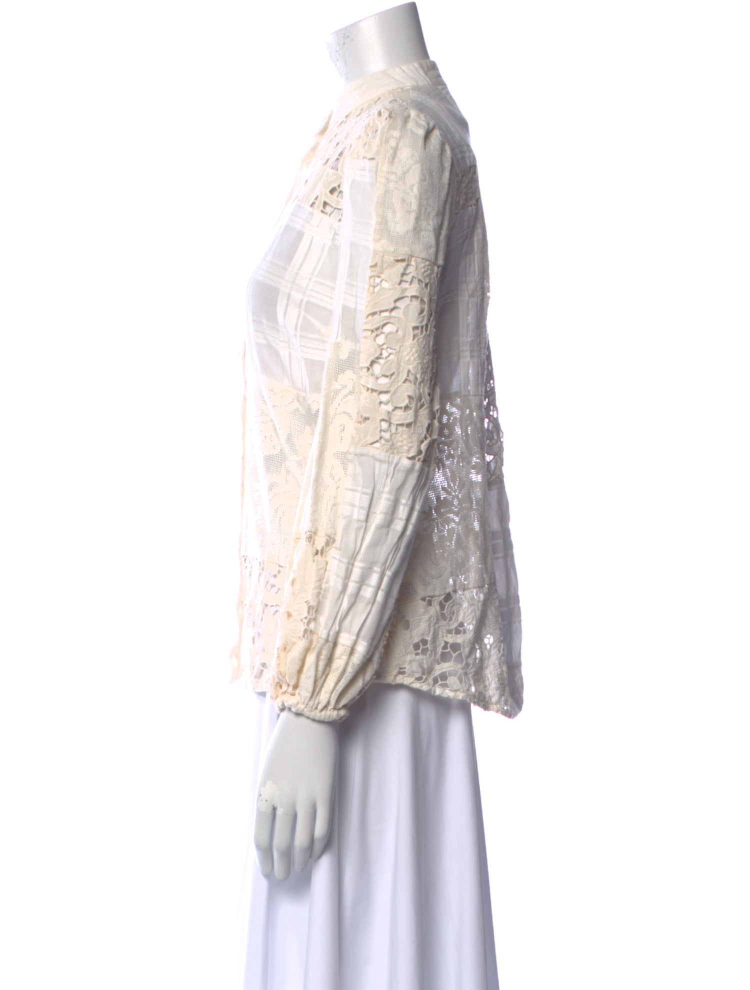 Zimmermann Printed Mock Neck Blouse