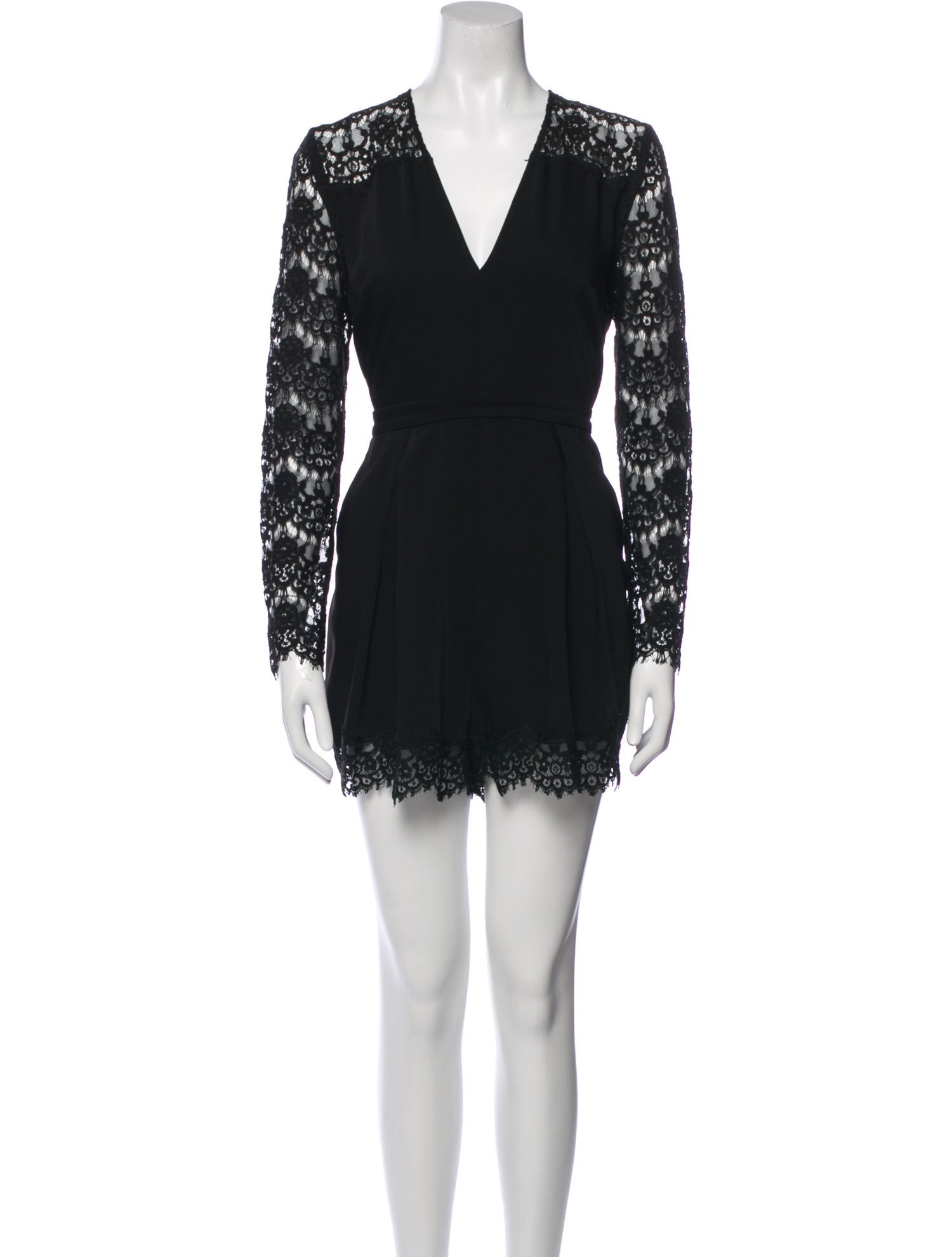Zimmermann Lace Pattern V-Neck Romper