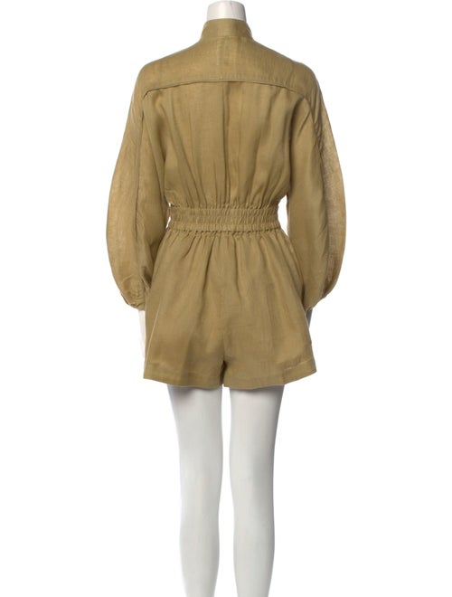 Zimmermann Linen Mock Neck Romper