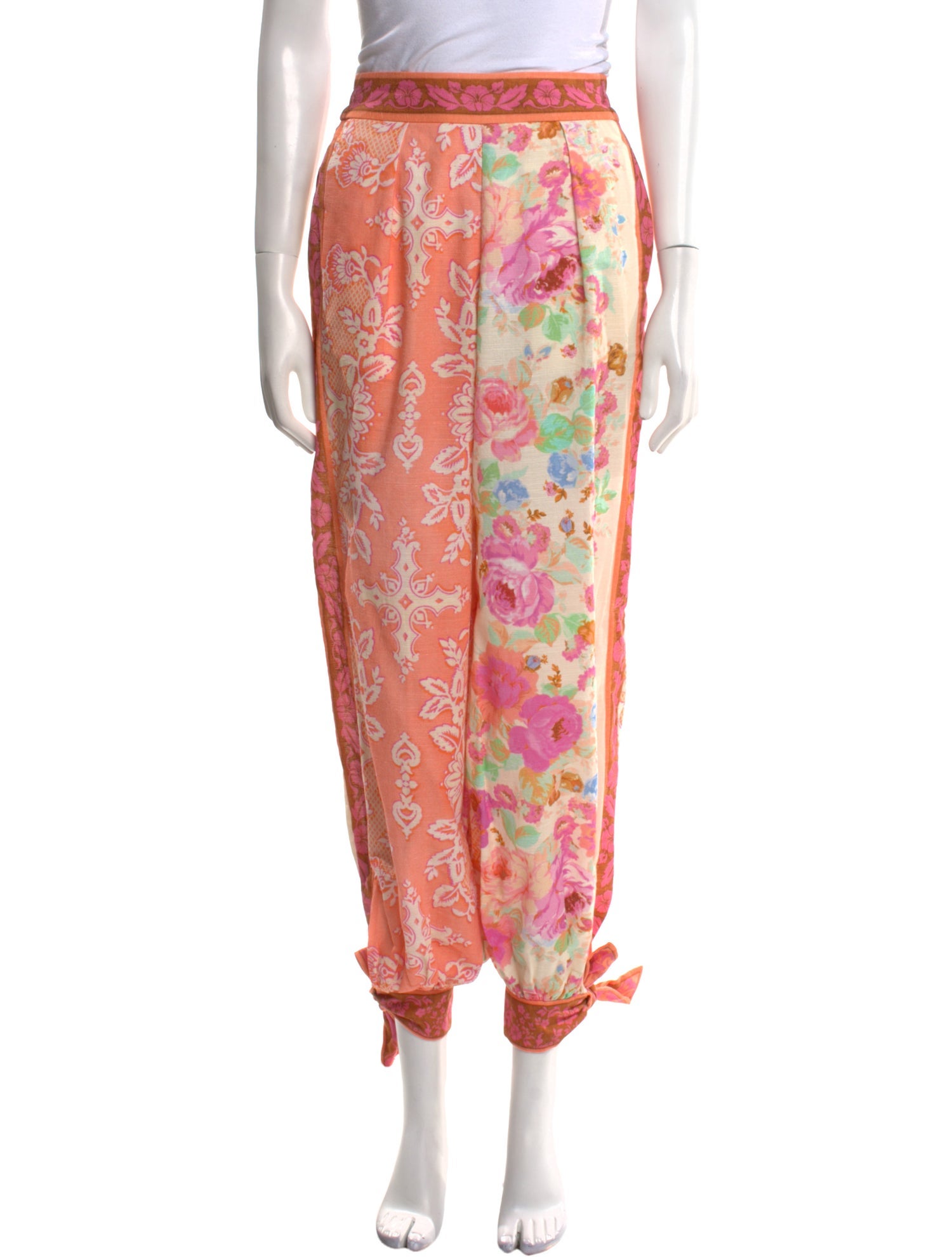 Zimmermann Floral Print Straight Leg Pants