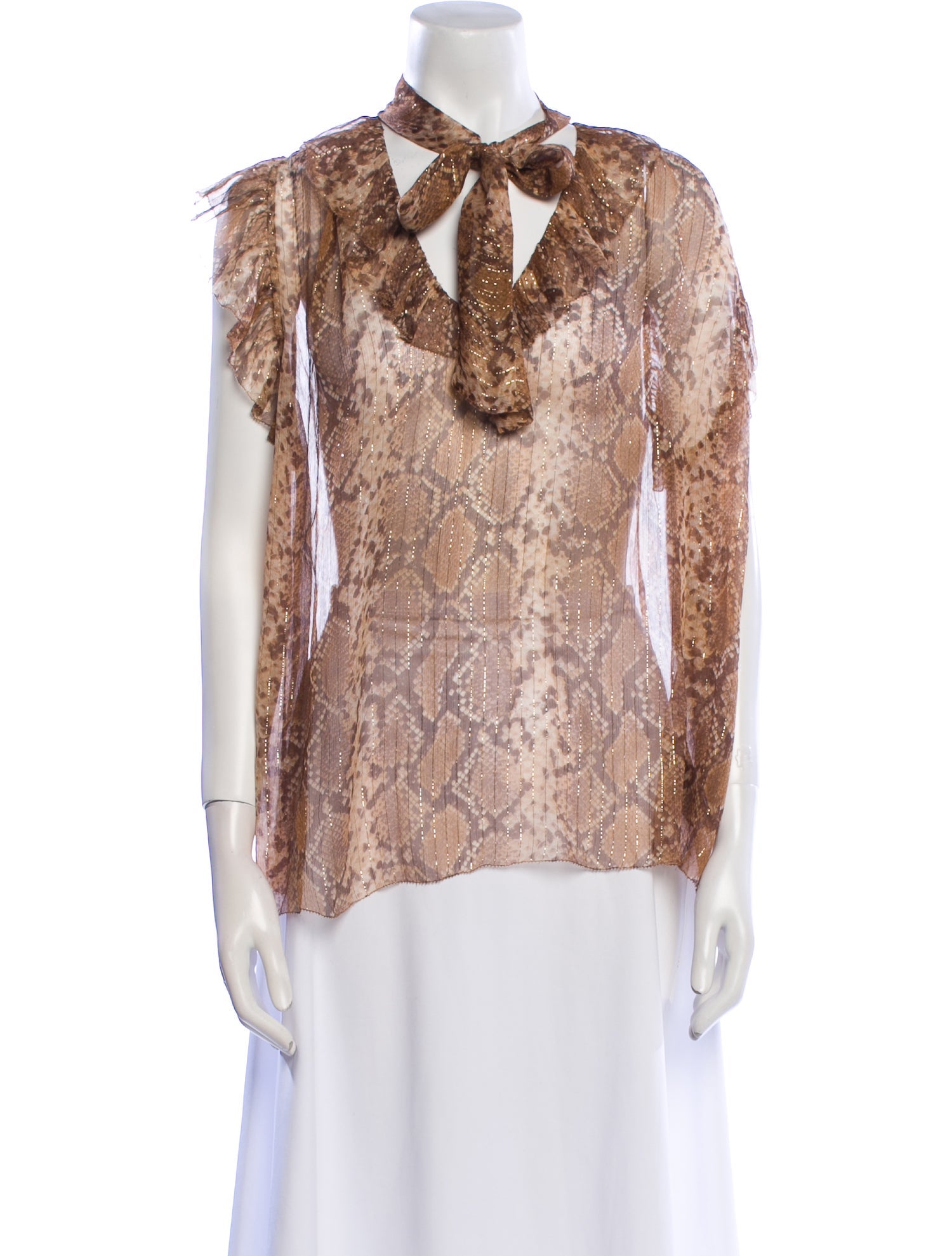 Zimmermann Silk Animal Print Blouse