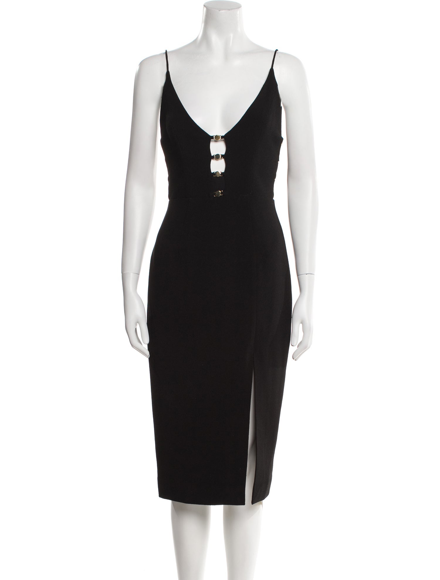 Zimmermann V-Neck Midi Length Dress - Black Dresses, Clothing - WZI191953 |  The RealReal