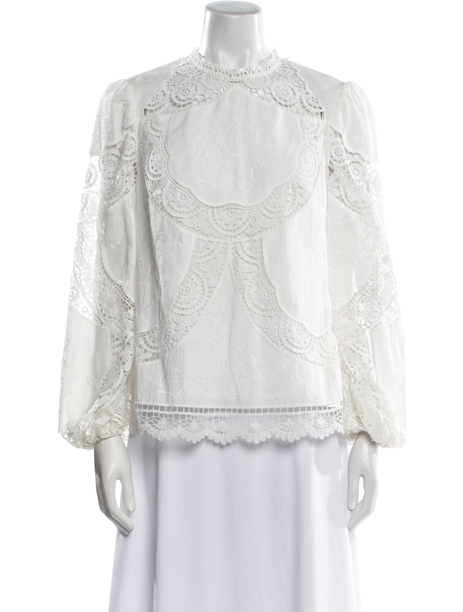 Zimmermann Linen Lace Pattern Blouse