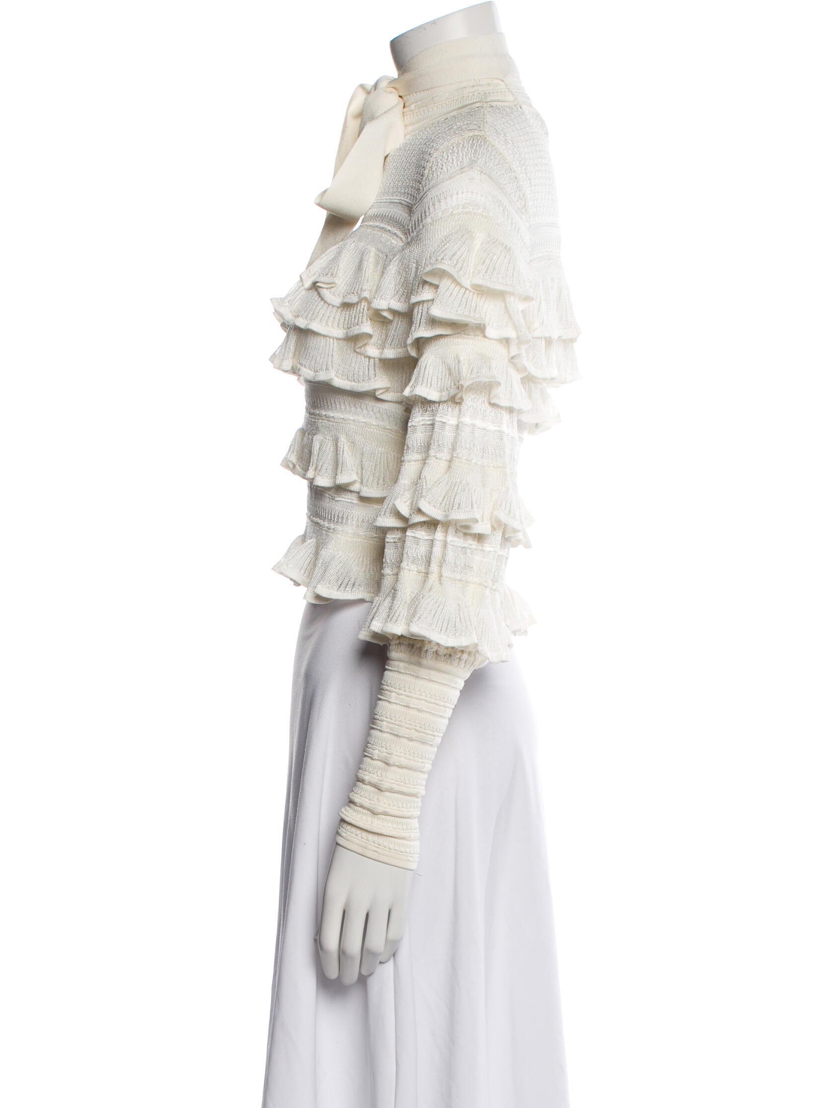 Zimmermann Kaleidoscope Ruffle Top Turtleneck Sweater w/ Tags