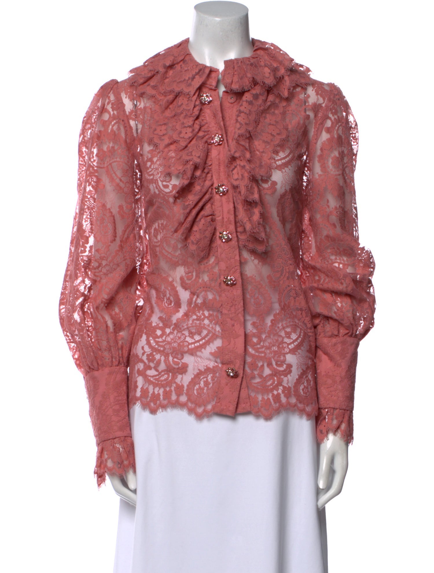 Zimmermann Mock Neck Long Sleeve Blouse