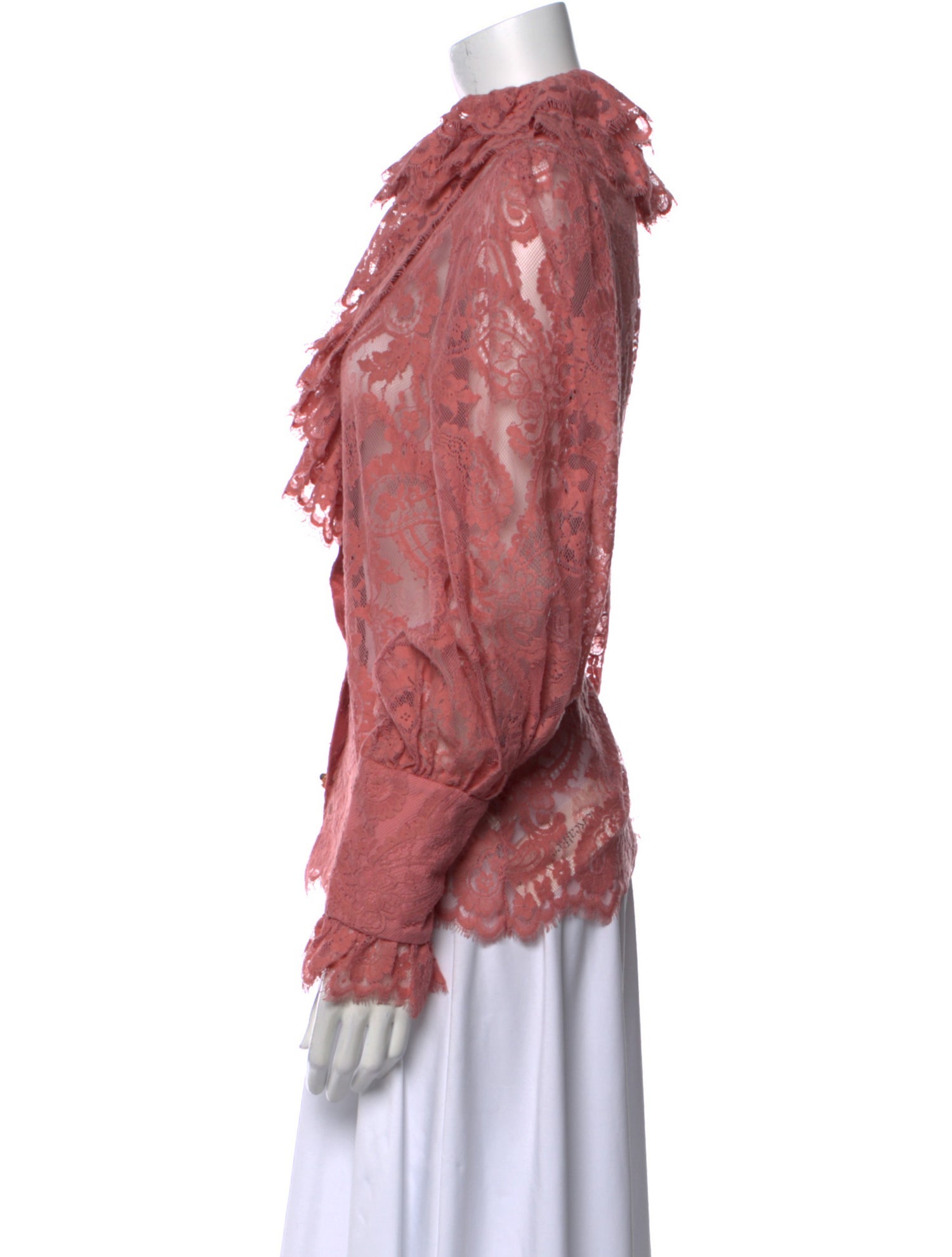 Zimmermann Mock Neck Long Sleeve Blouse