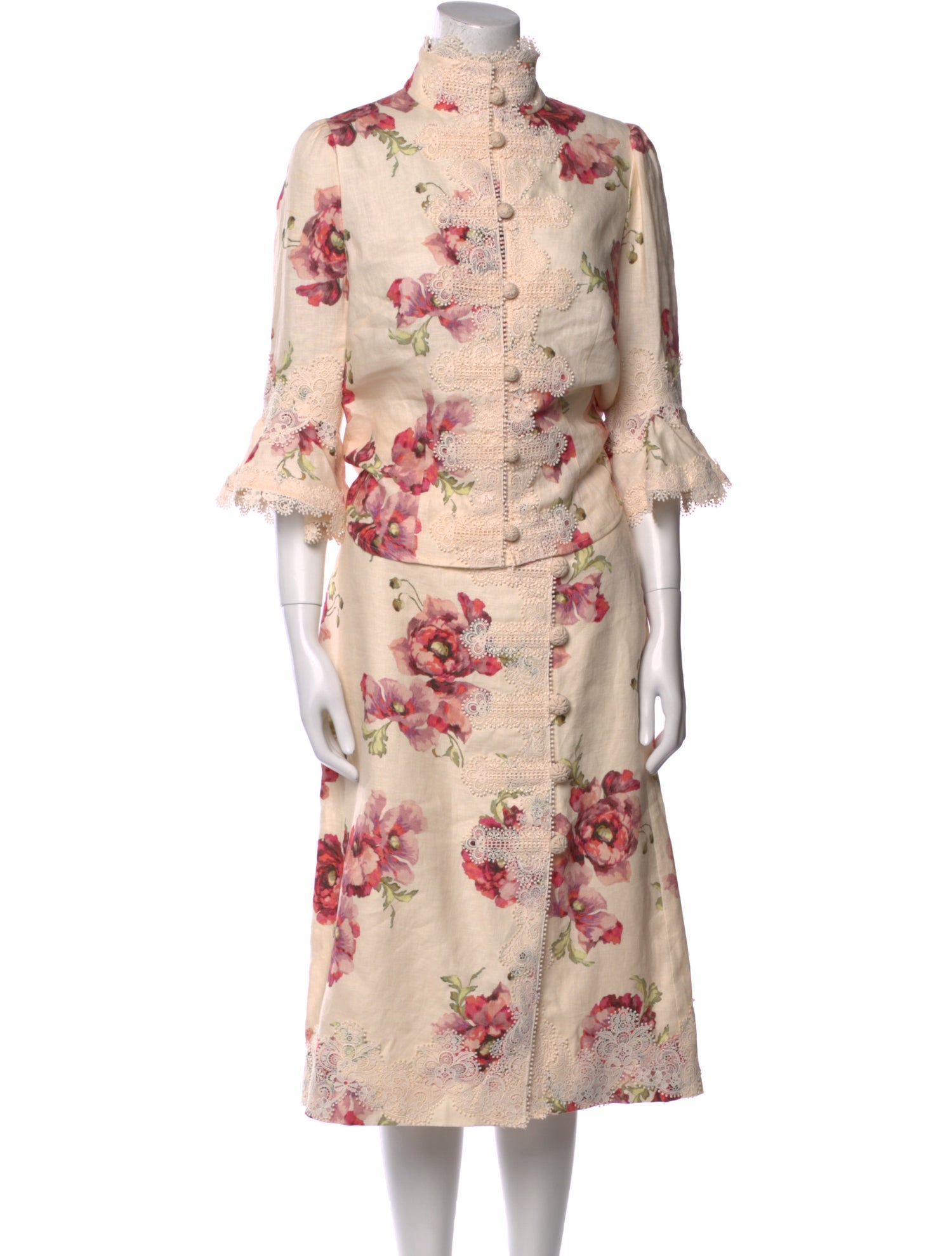 Zimmermann Linen Floral Print Tunic