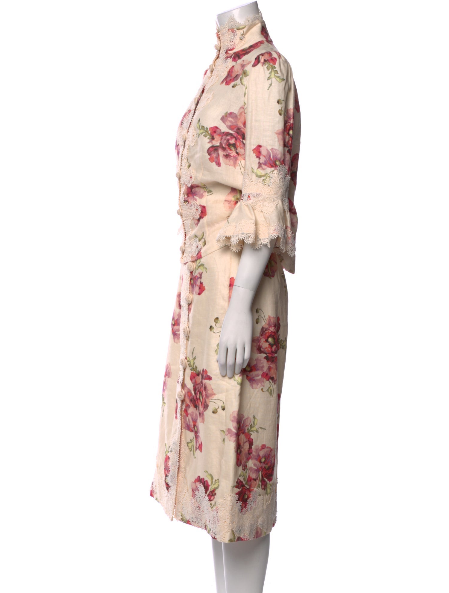 Zimmermann Linen Floral Print Tunic