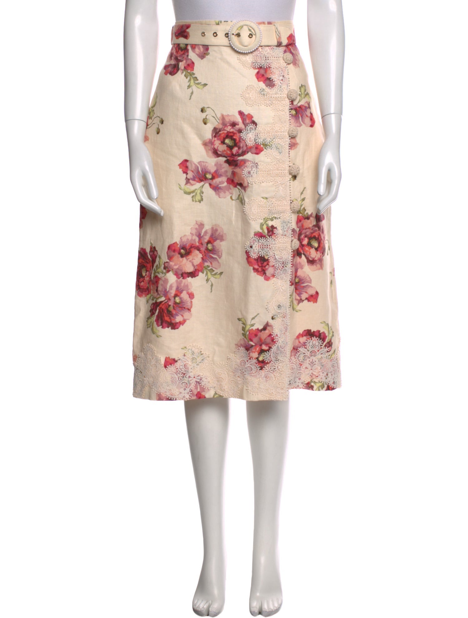 Zimmermann Linen Midi Length Skirt