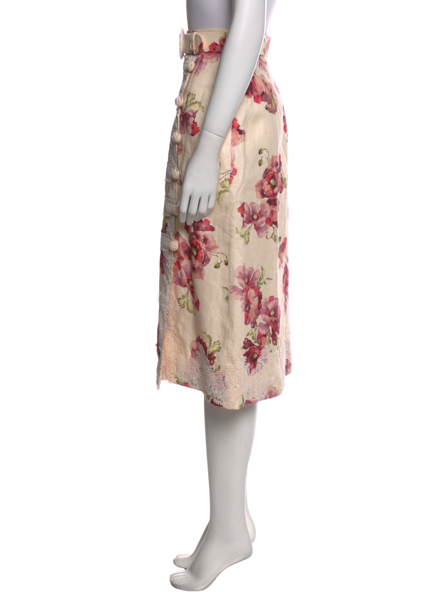 Zimmermann Linen Midi Length Skirt