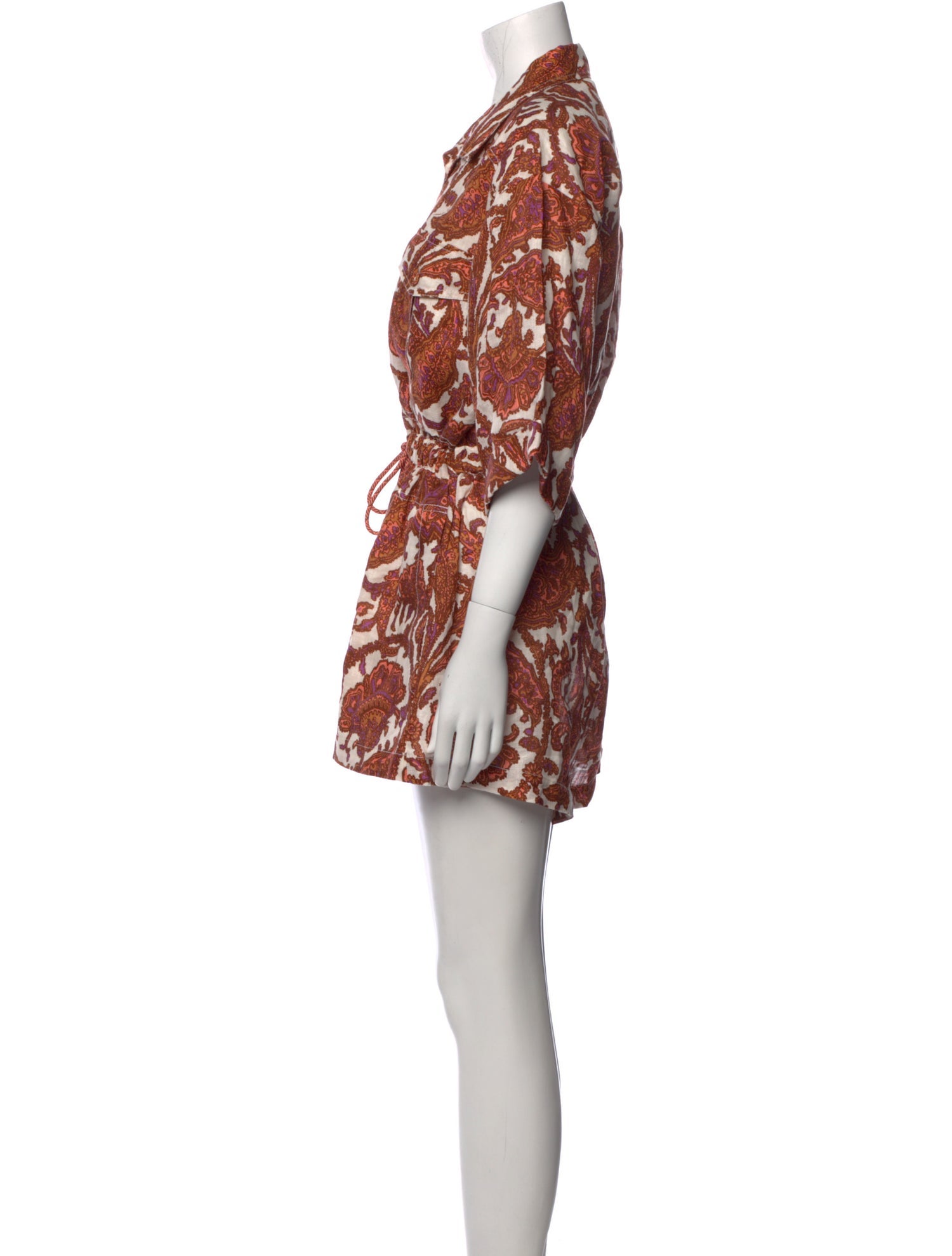 Zimmermann Linen Floral Print Romper