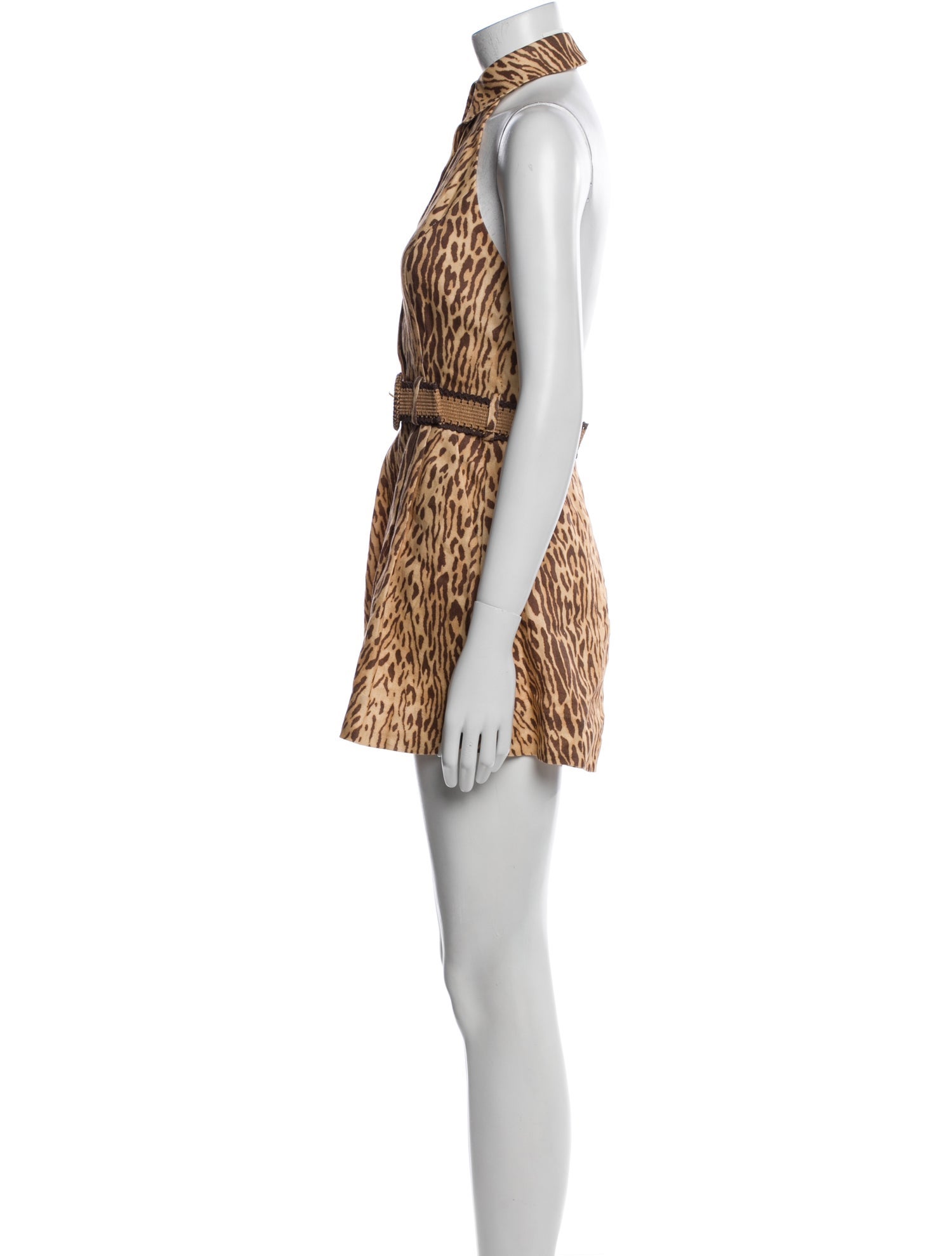 Zimmermann Linen Animal Print Romper