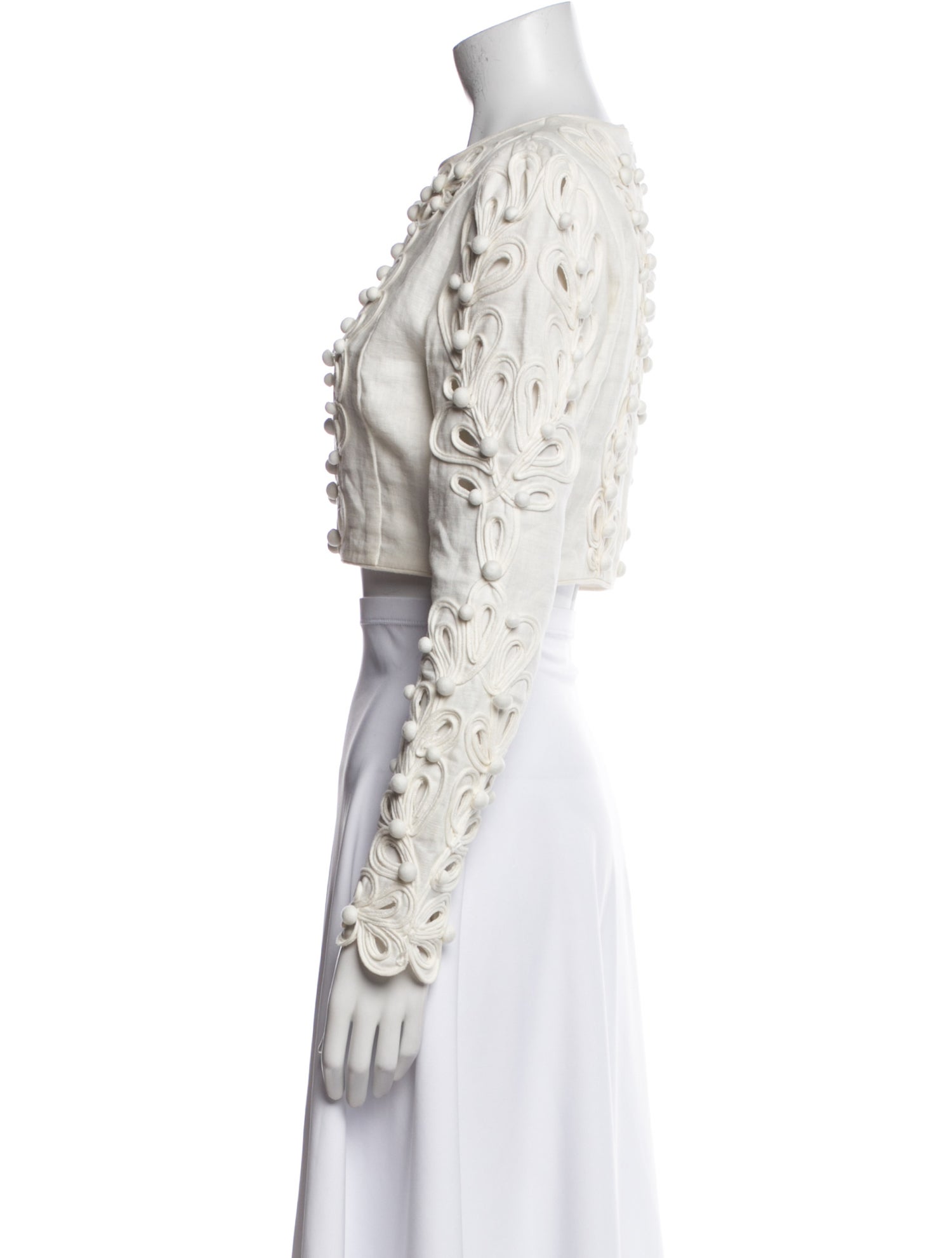 Zimmermann Linen Crew Neck Crop Top