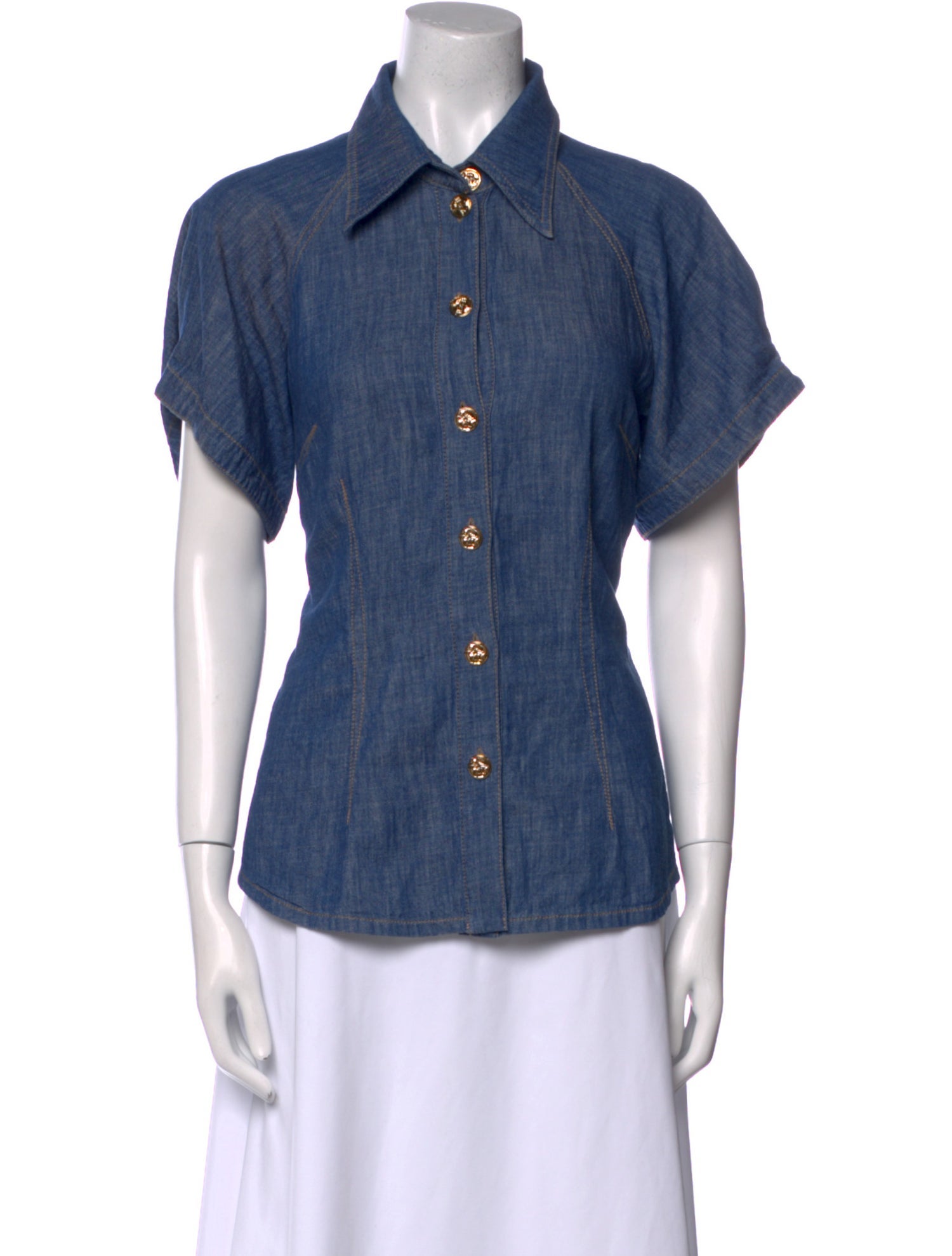 Zimmermann Short Sleeve Button-Up Top