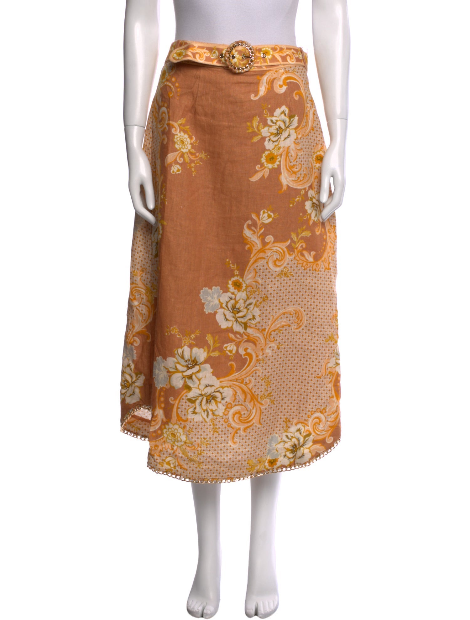 Zimmermann Linen Midi Length Skirt