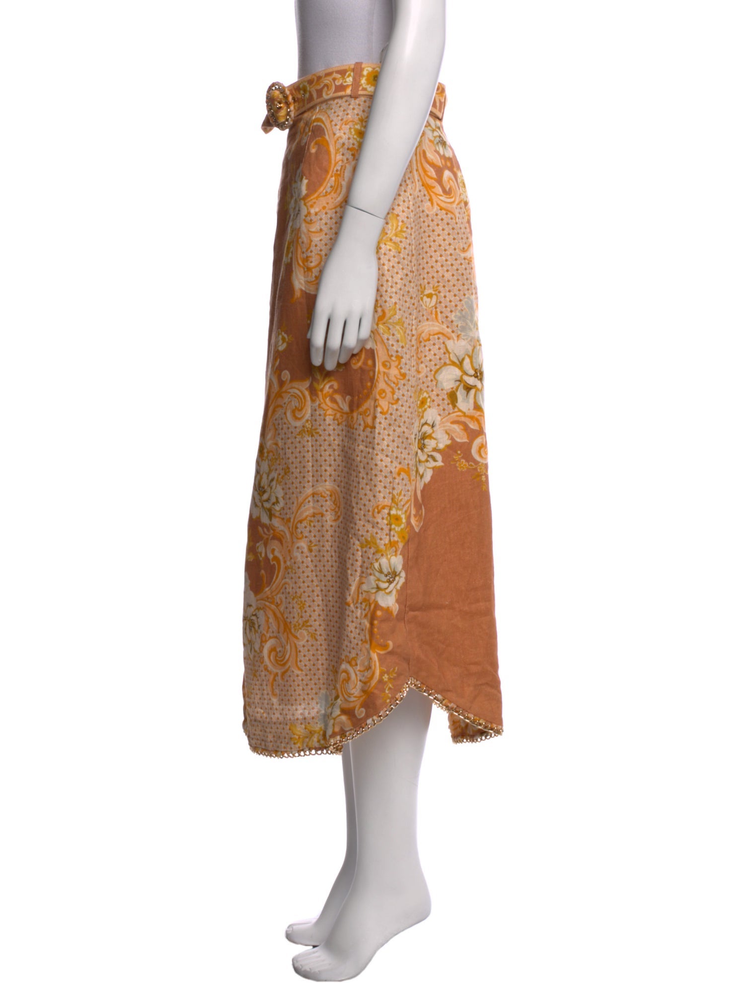 Zimmermann Linen Midi Length Skirt