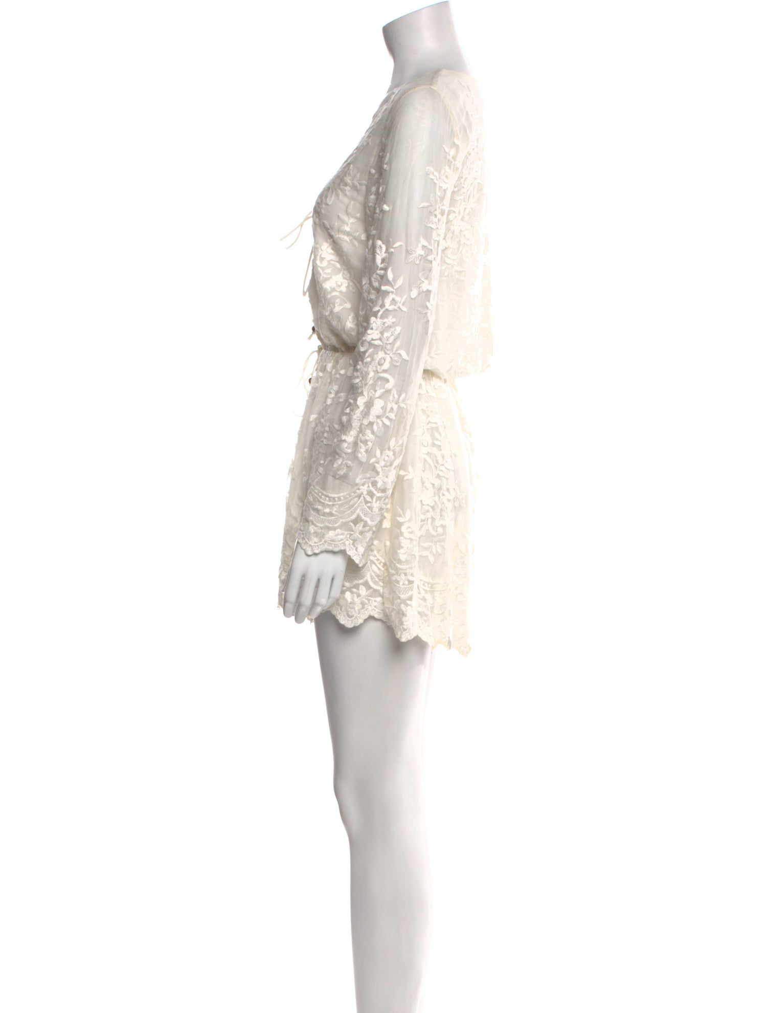 Zimmermann Silk Lace Pattern Romper
