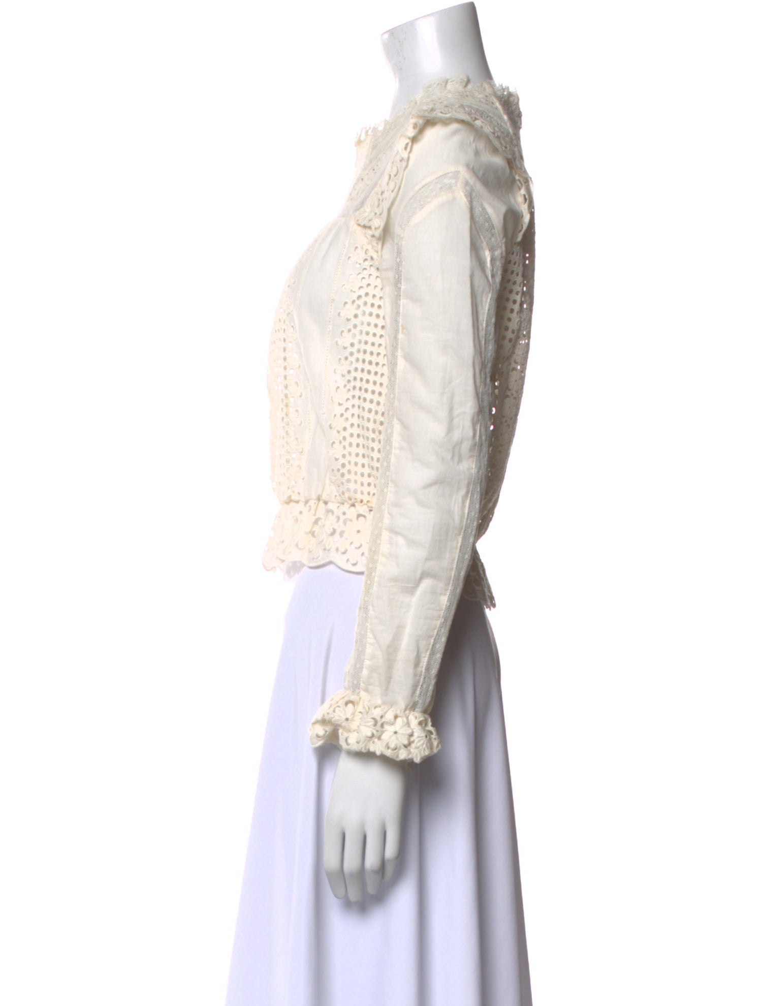 Zimmermann Mock Neck Long Sleeve Top