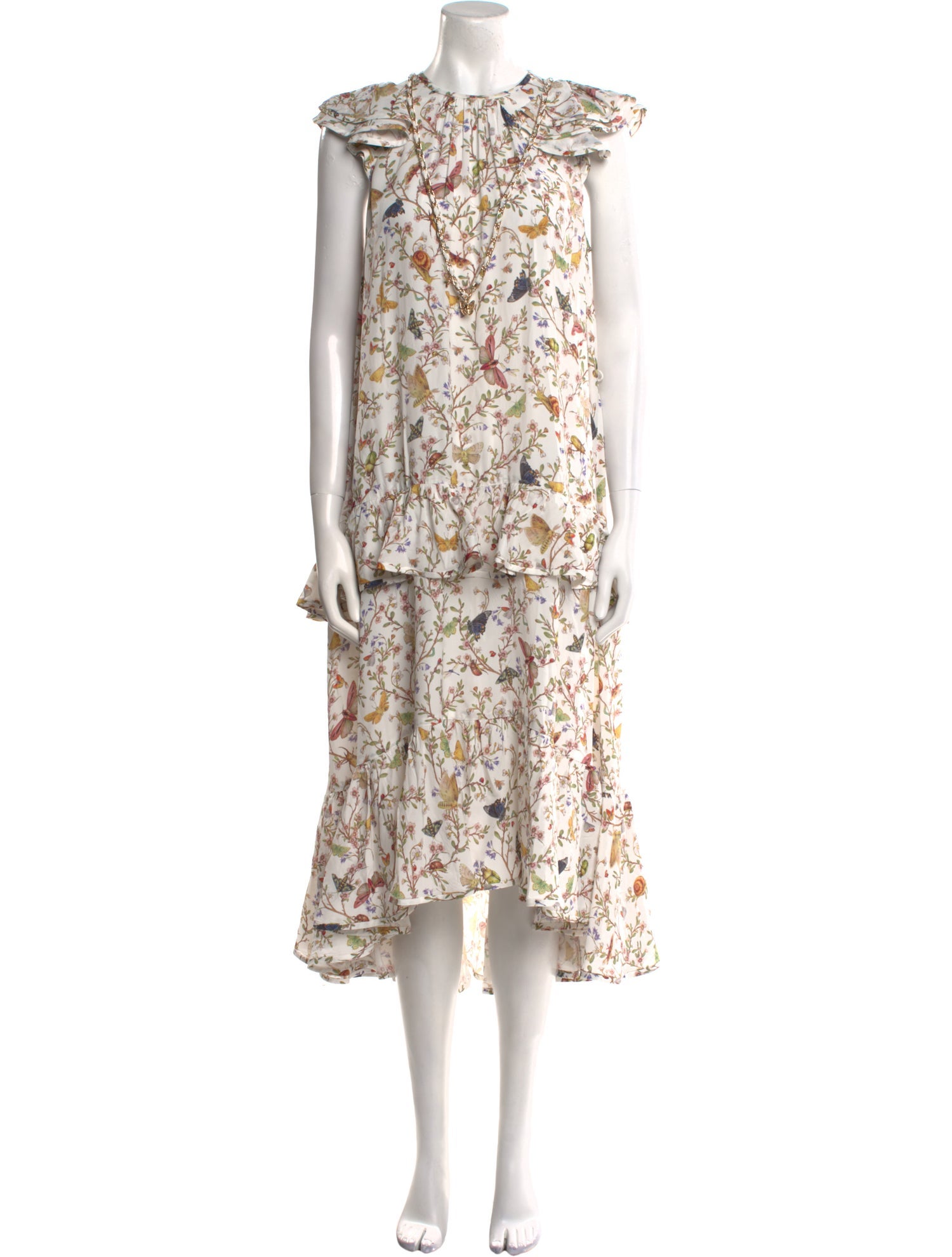 Zimmermann Floral Print Midi Length Dress