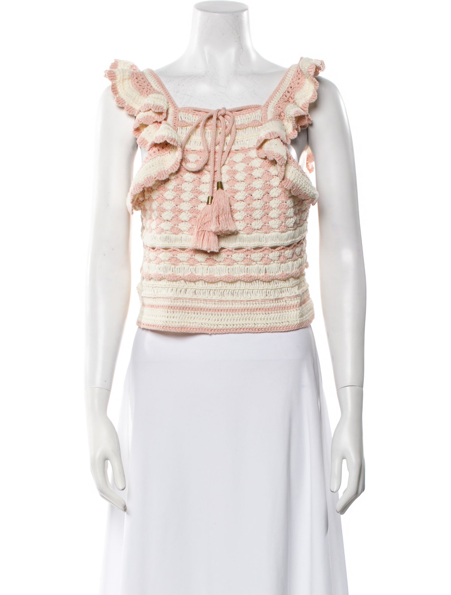 Zimmermann Striped Square Neckline Sweater