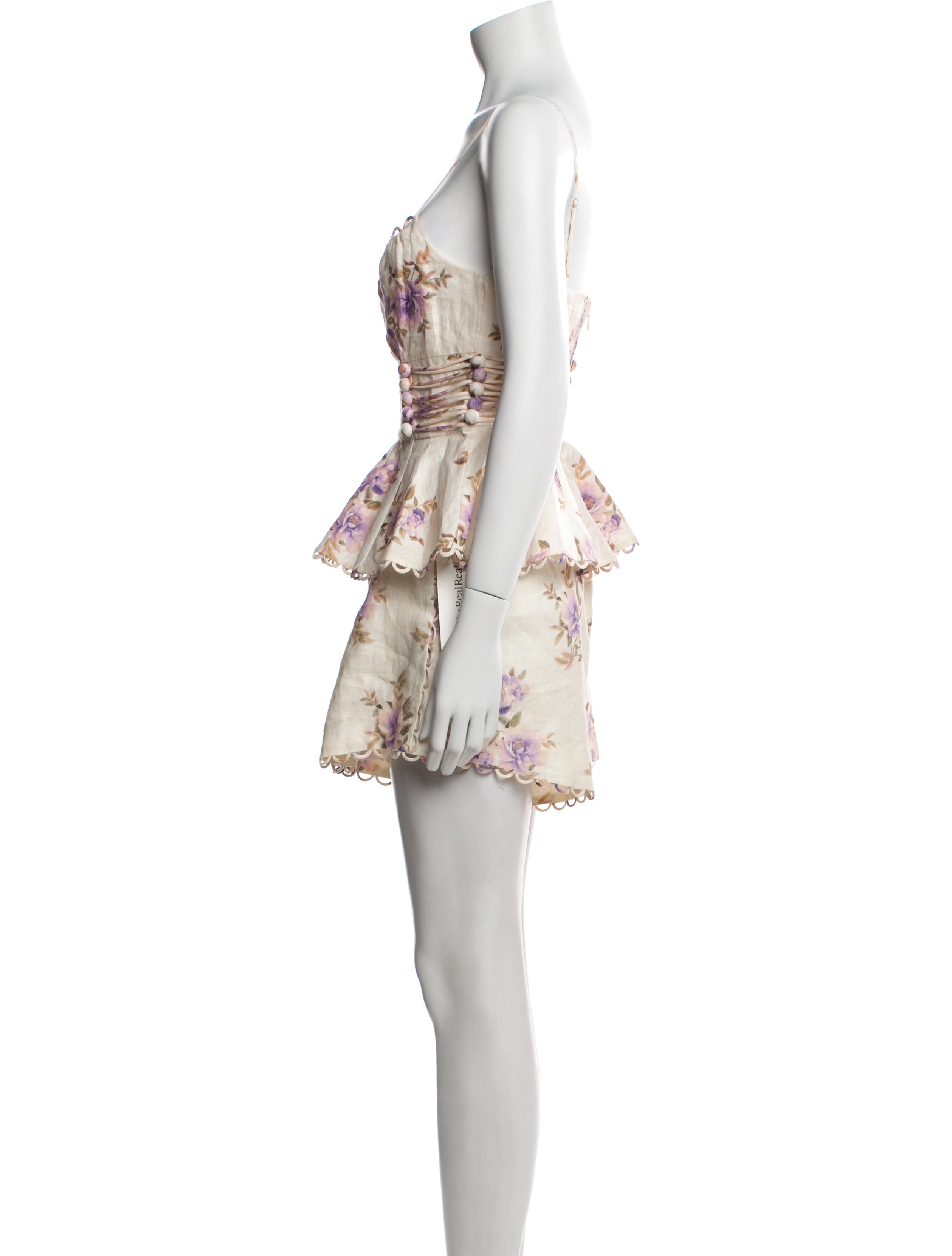 Zimmermann Linen Floral Print Short Set