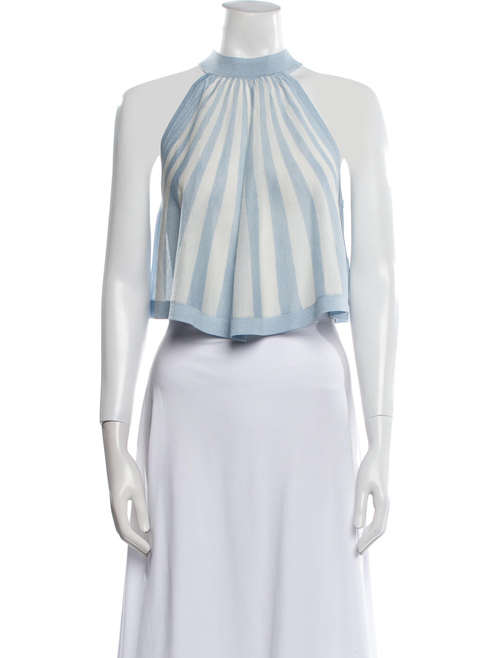 Zimmermann Striped Halterneck Crop Top