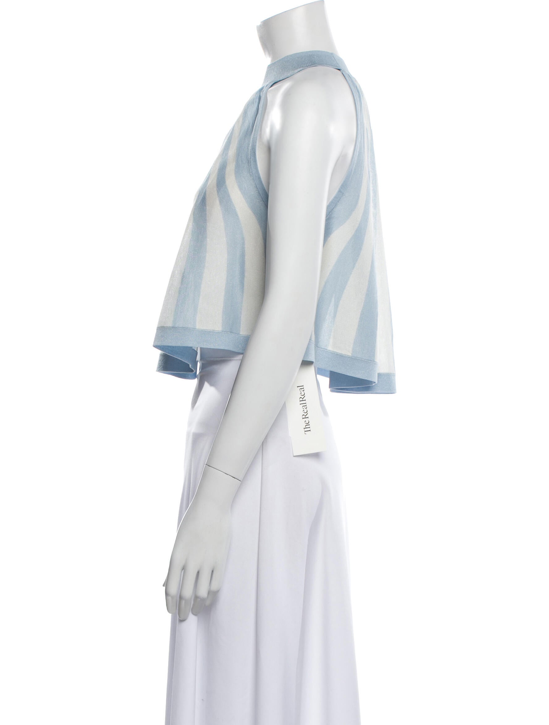 Zimmermann Striped Halterneck Crop Top