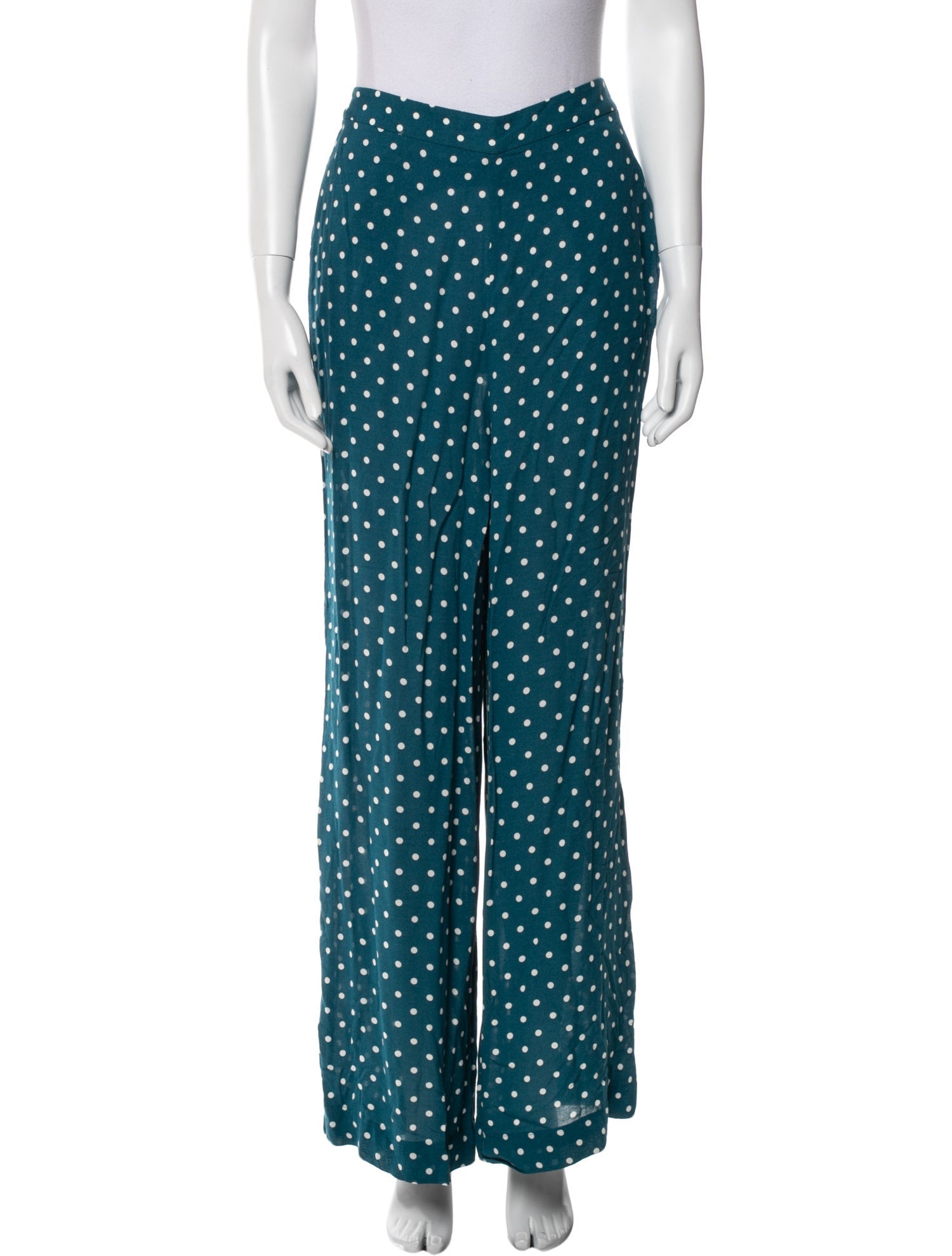 Zimmermann Polka Dot Print Wide Leg Pants