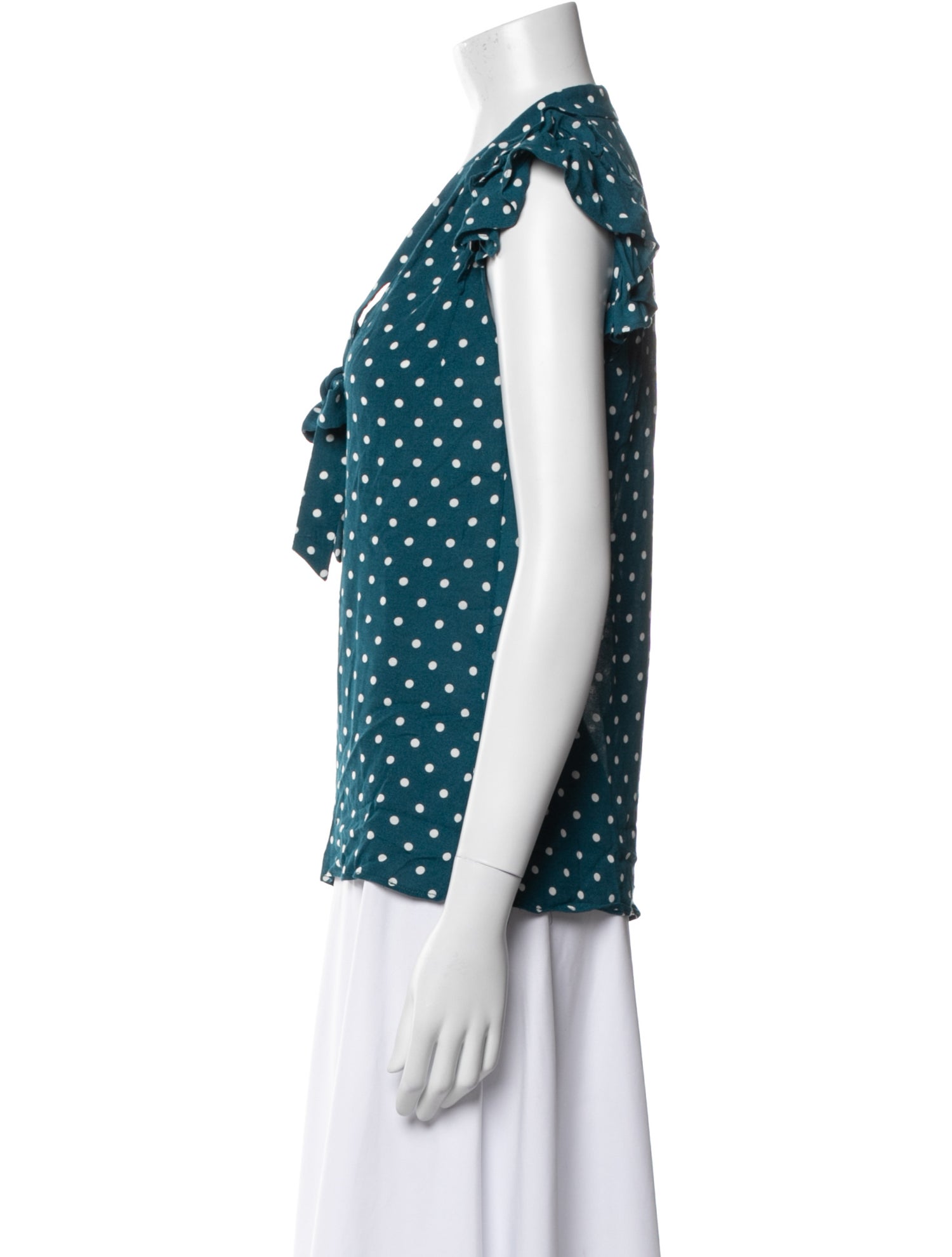 Zimmermann Polka Dot Print V-Neck Blouse