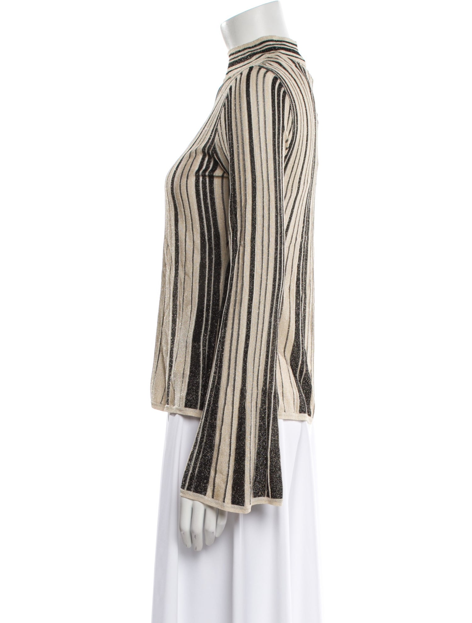 Zimmermann Striped Mock Neck Sweater